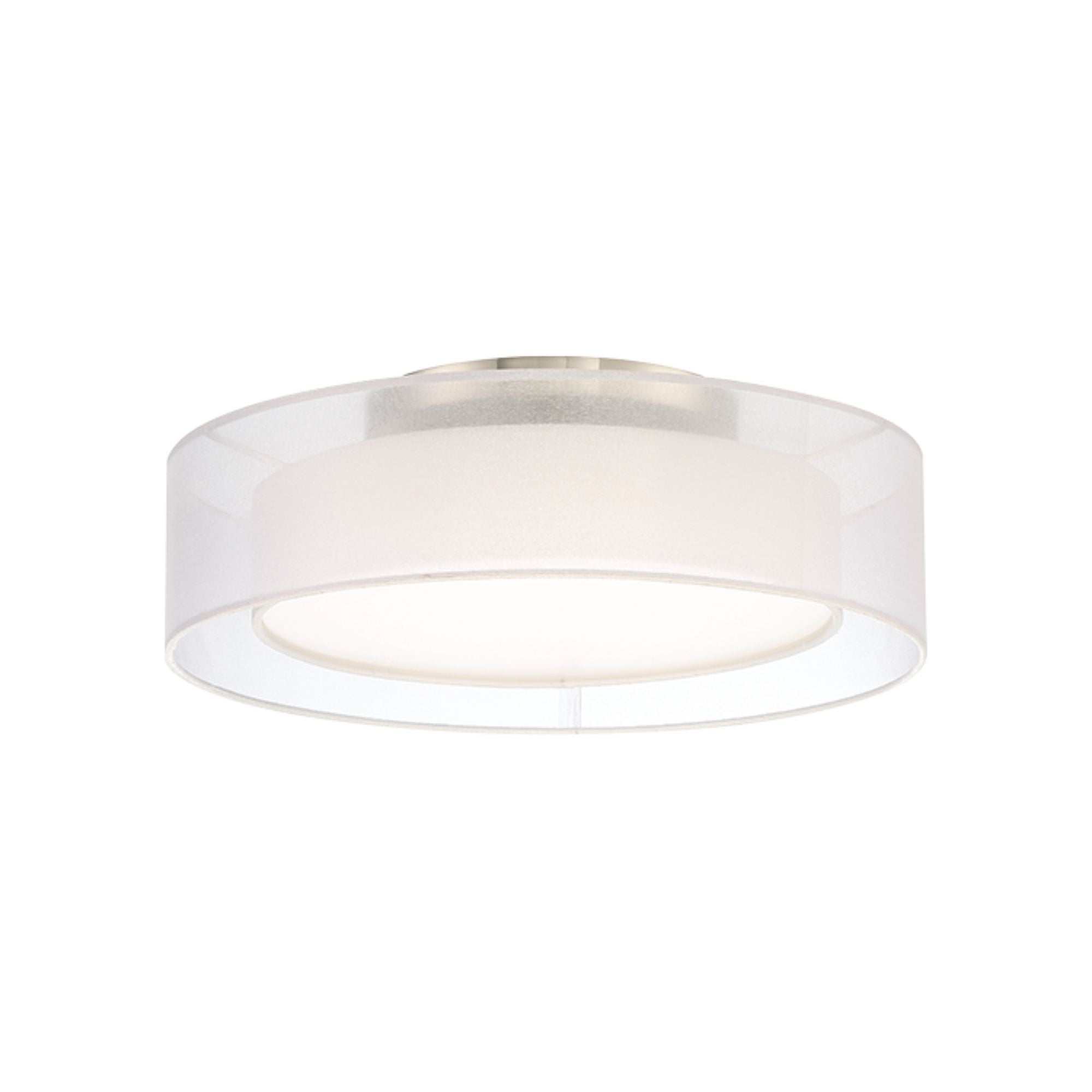 Metropolis 18" LED Semi-Flush Mount, Brushed Nickel Finish