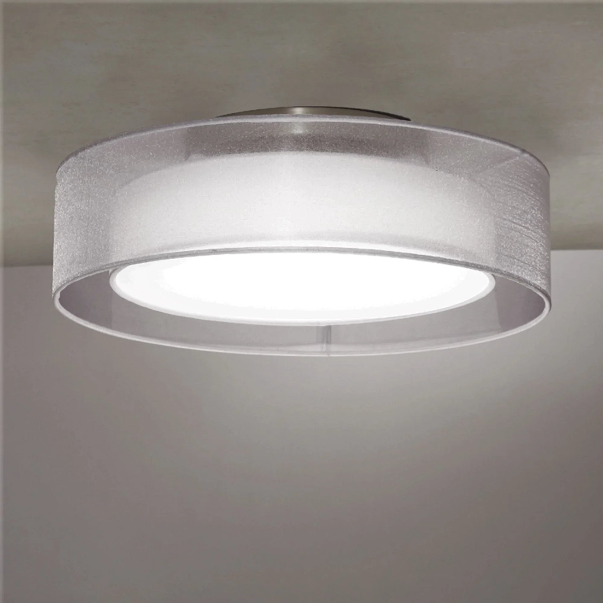 Modern Forms - Metropolis 18" LED Semi-Flush Mount, Brushed Nickel Finish | Bees Lighting