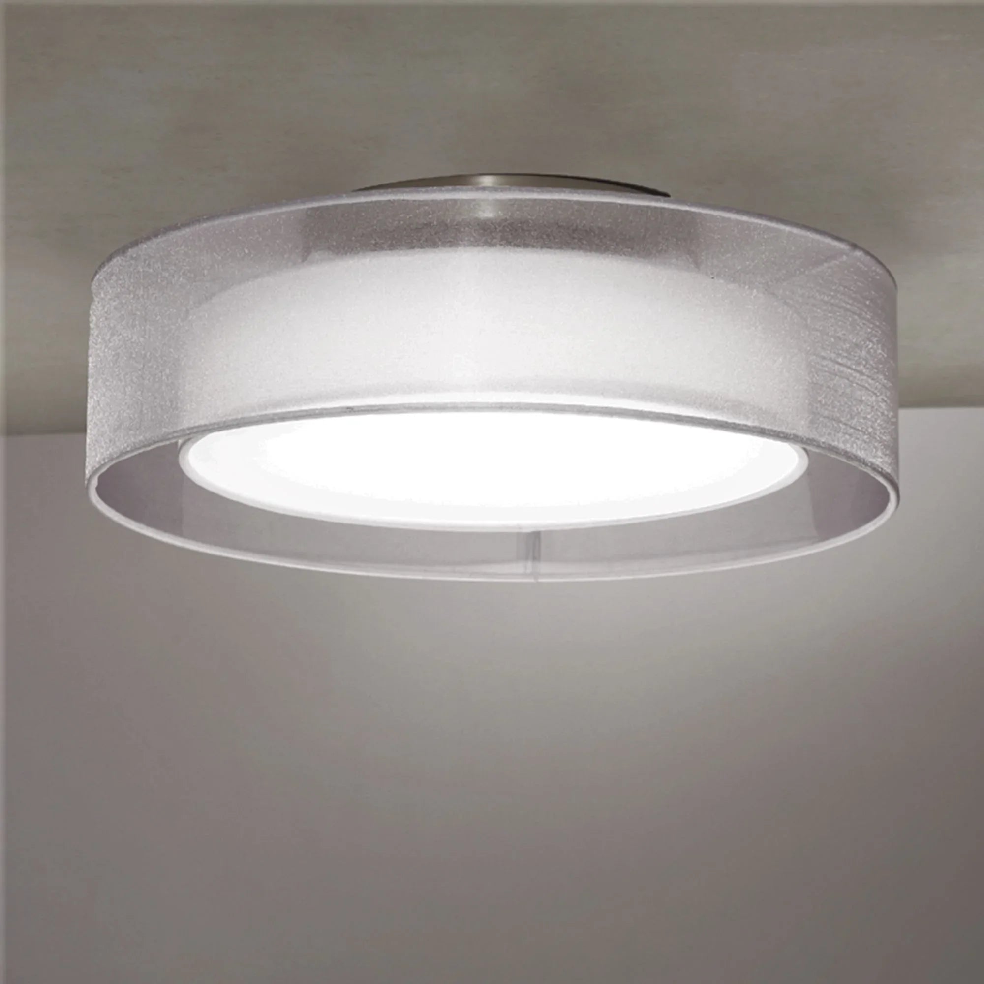 Modern Forms - Metropolis 24" LED Semi-Flush Mount, Brushed Nickel Finish | Bees Lighting