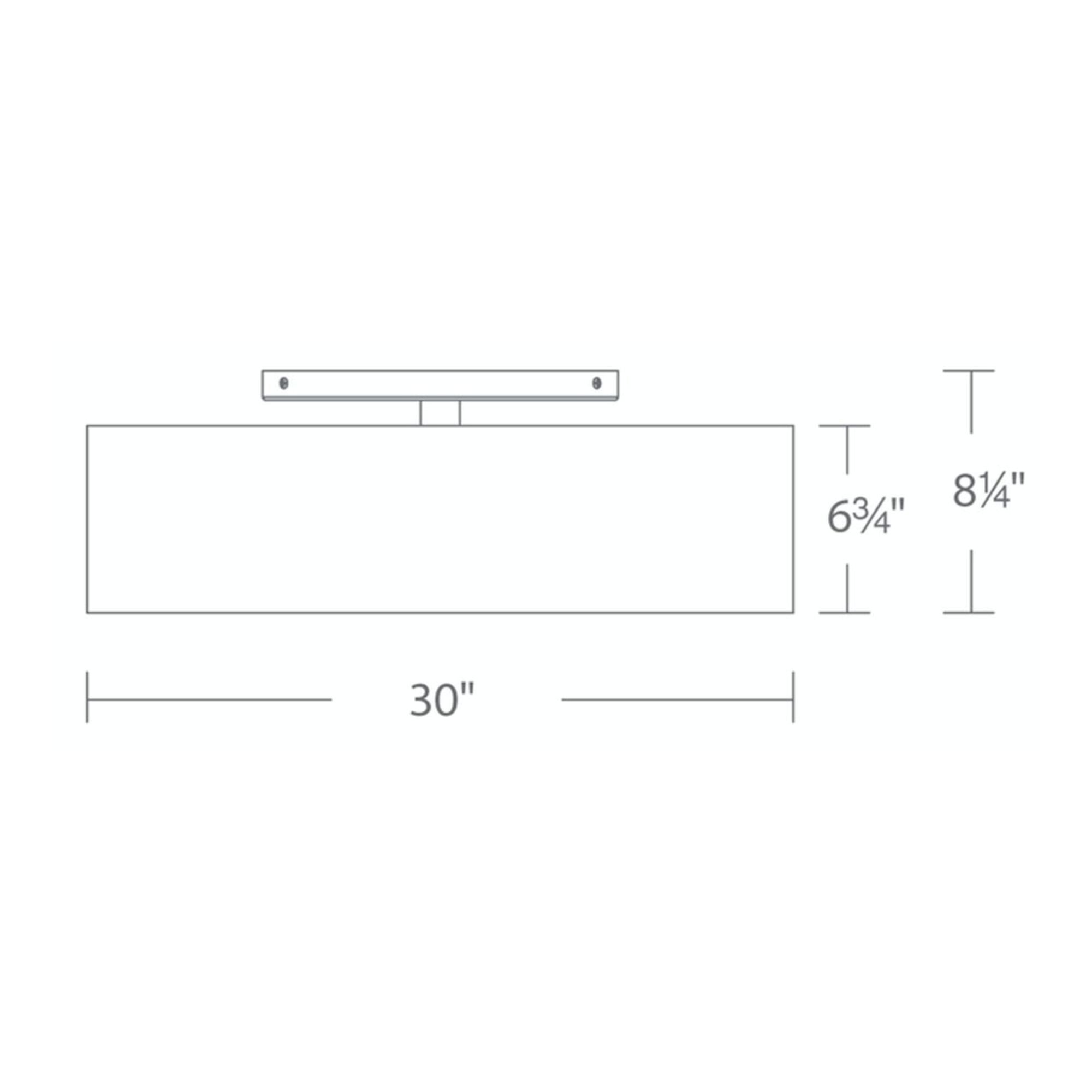 Metropolis 30" LED Semi-Flush Mount, Brushed Nickel Finish
