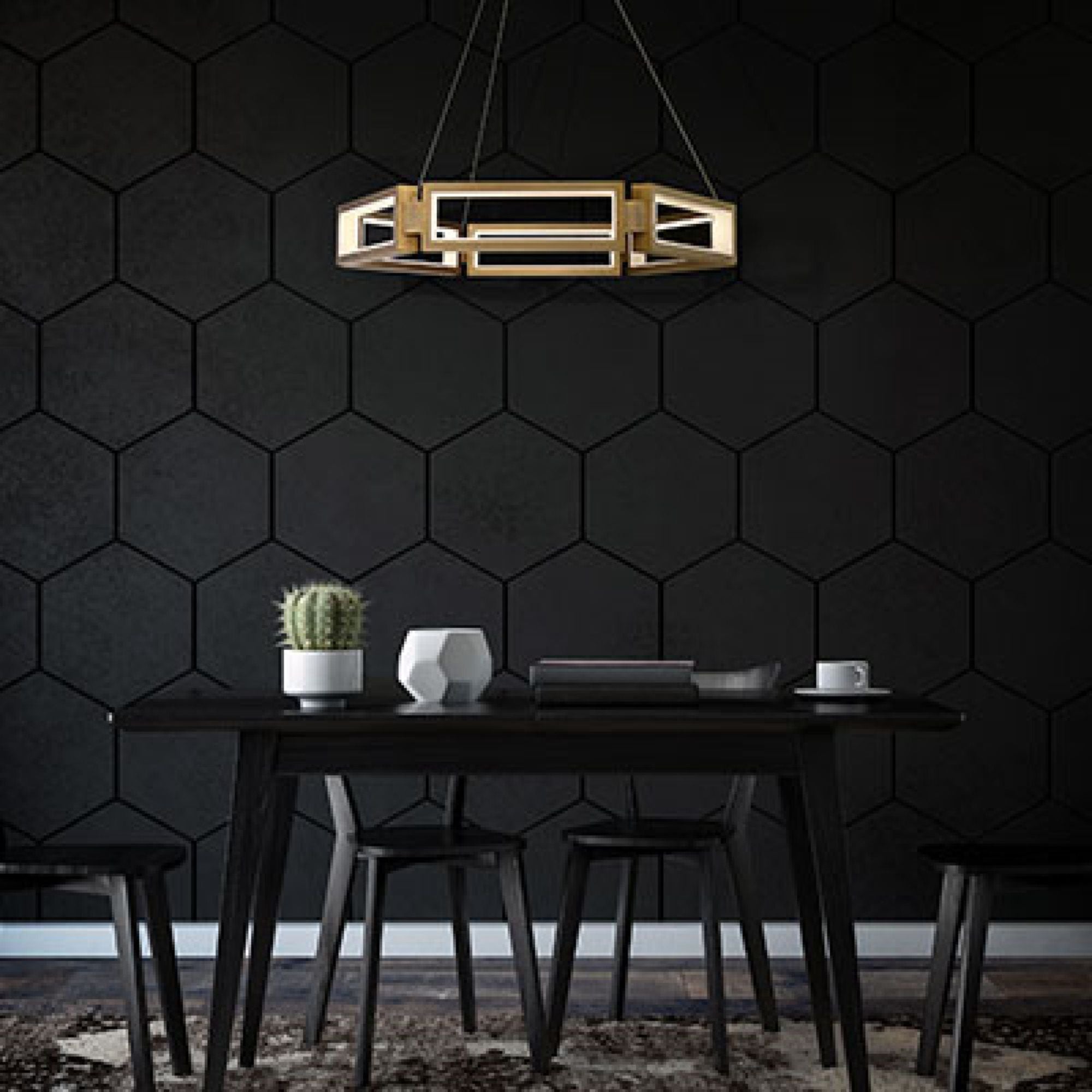Mies 35" LED Chandelier, Aged Brass Finish - Bees Lighting