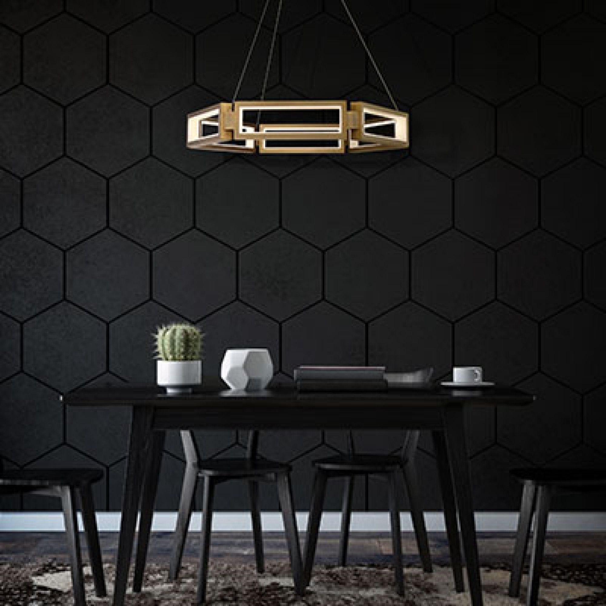Mies 26 in. LED Pendant Light Brass Finish