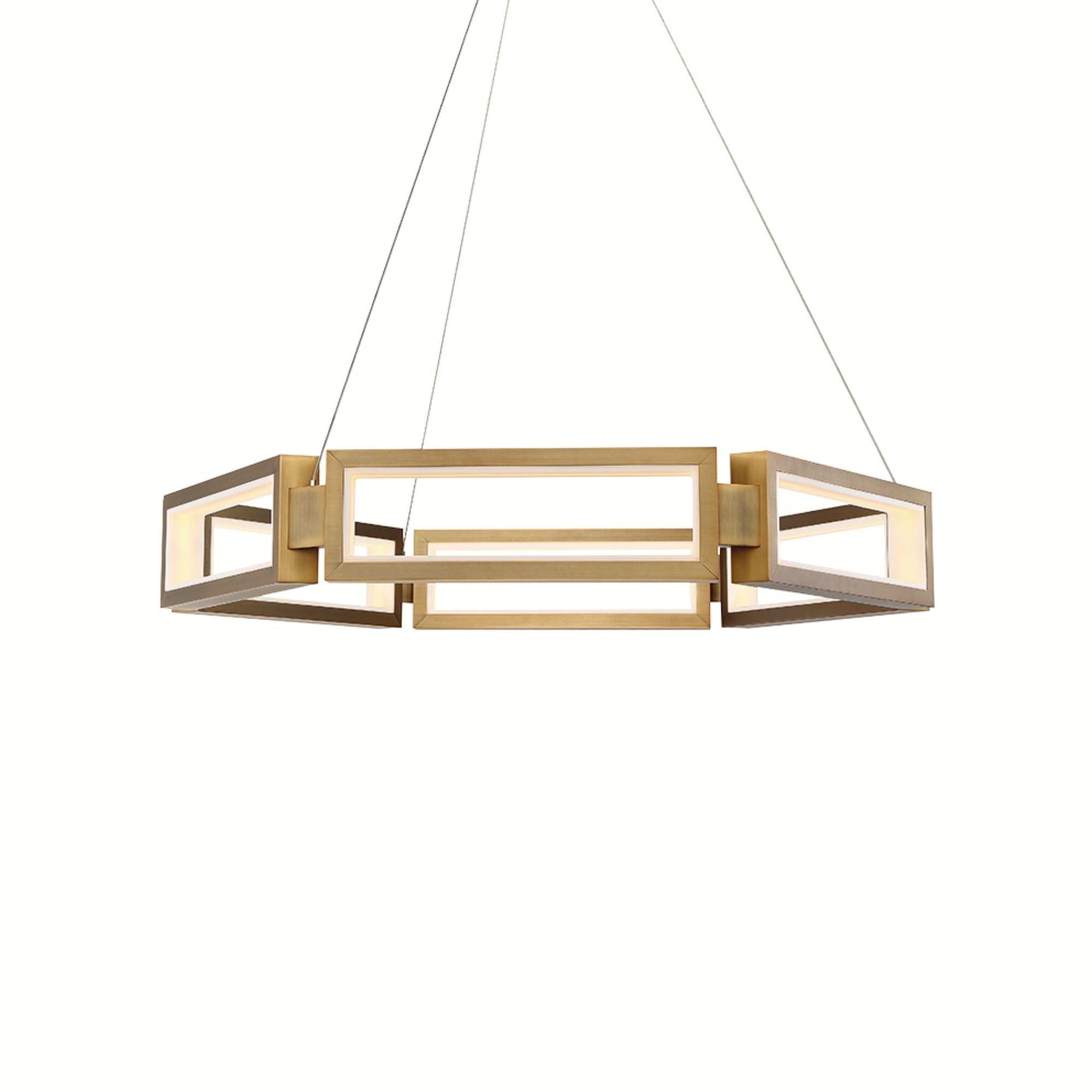 Mies 36 in. LED Pendant Light Brass Finish