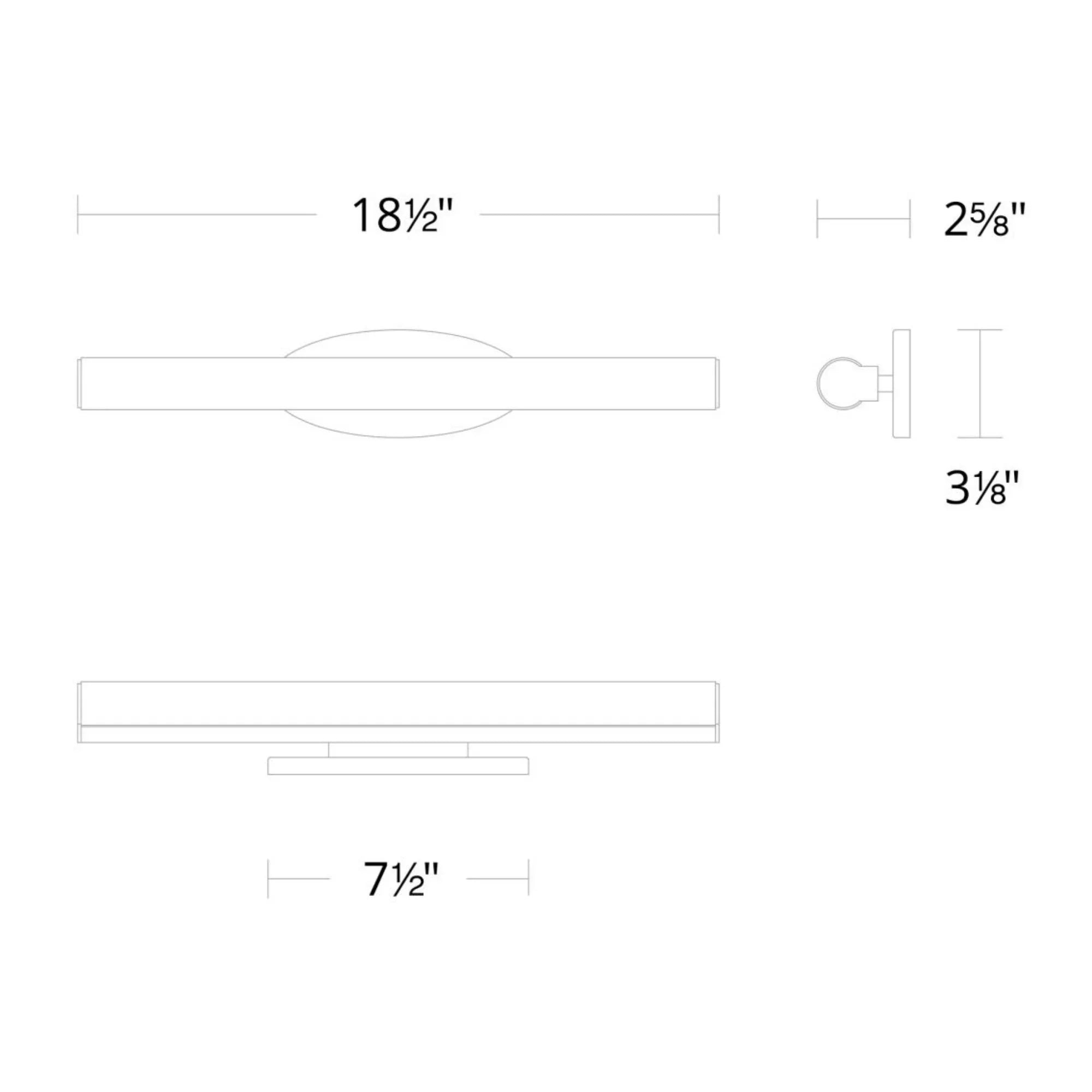 Mini Loft 18" LED Bath & Vanity Light, Brushed Nickel Finish