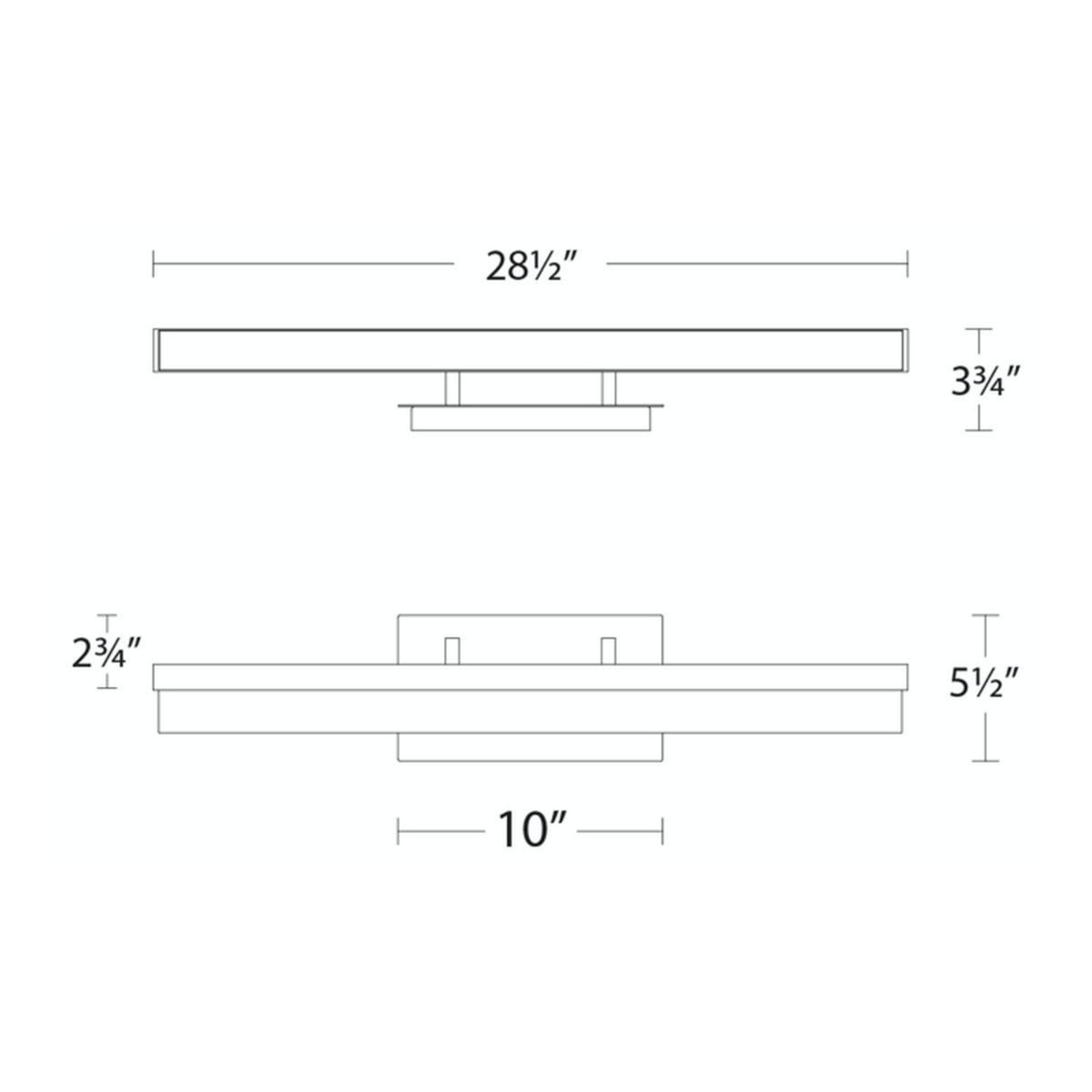 Minx 29" LED Vanity Light, Brushed Nickel Finish - Bees Lighting