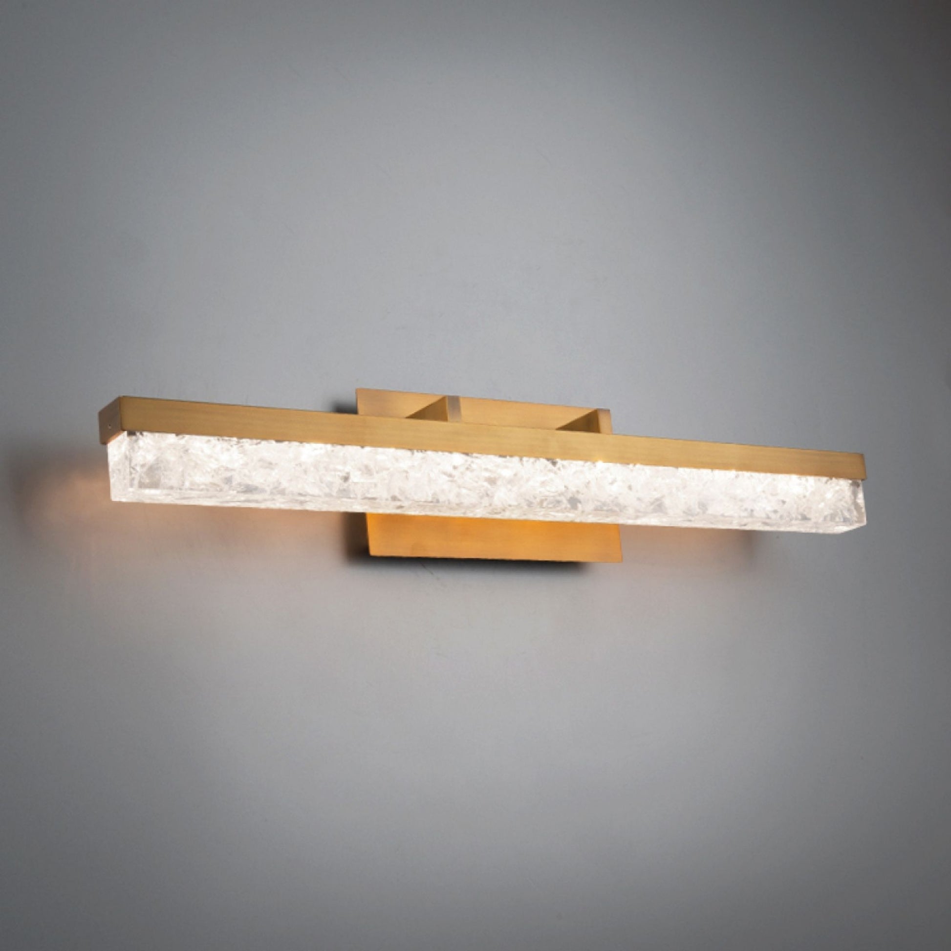 Minx 39" LED Vanity Light, Aged Brass Finish - Bees Lighting