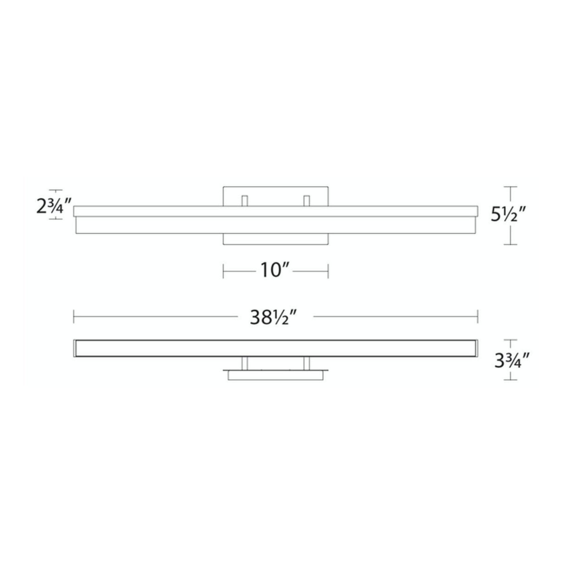 Minx 39" LED Vanity Light, Brushed Nickel Finish - Bees Lighting