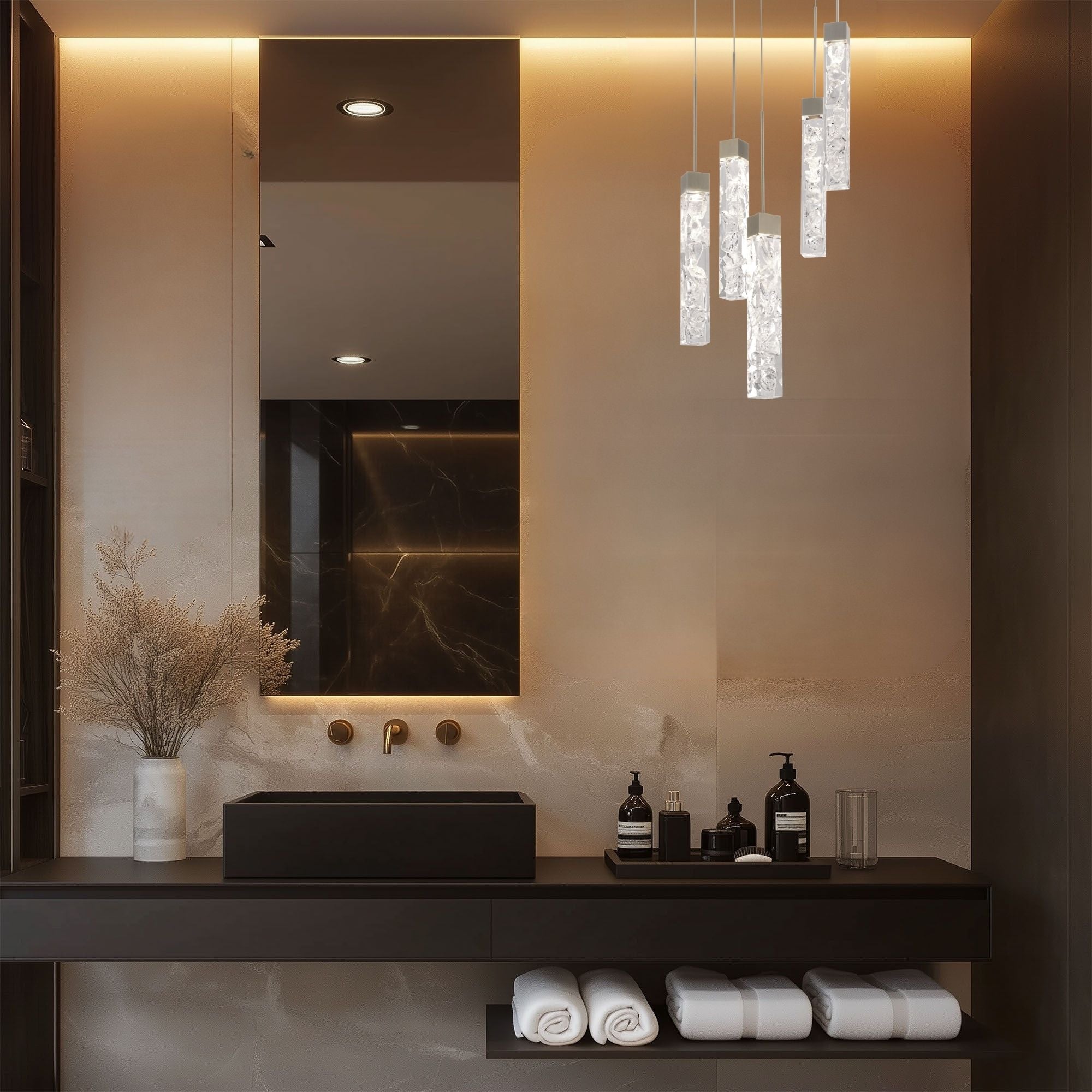 Minx 17" LED Pendant, Antique Nickel Finish - Bees Lighting