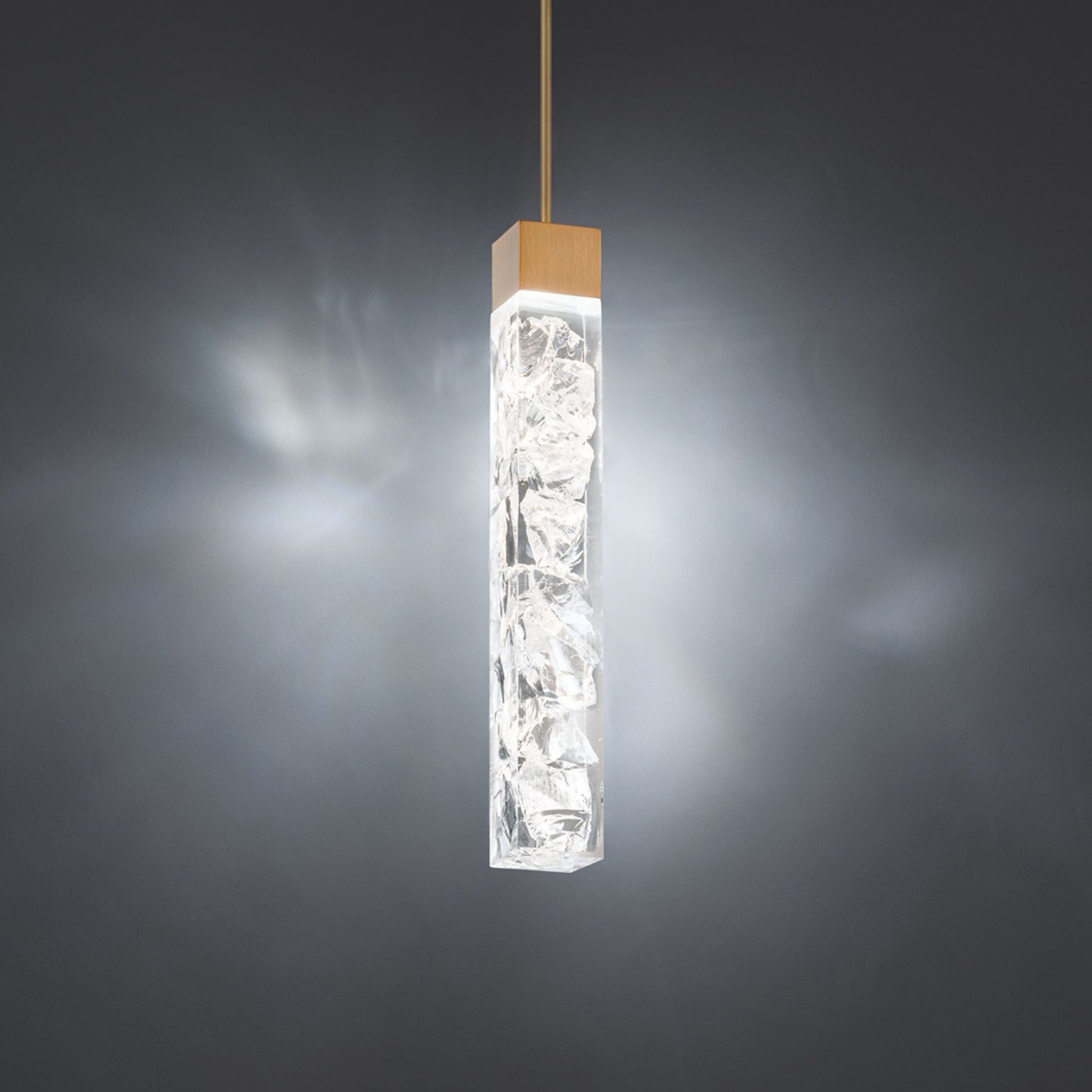 Minx 13" LED Mini Pendant, Aged Brass Finish - Bees Lighting