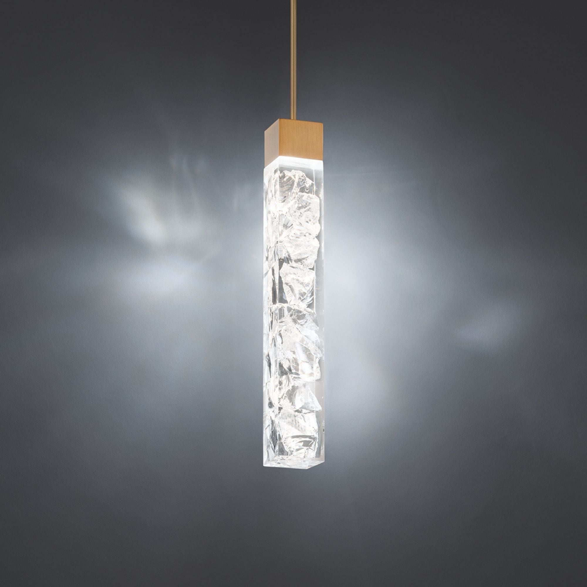 Minx 13" LED Mini Pendant, Aged Brass Finish - Bees Lighting