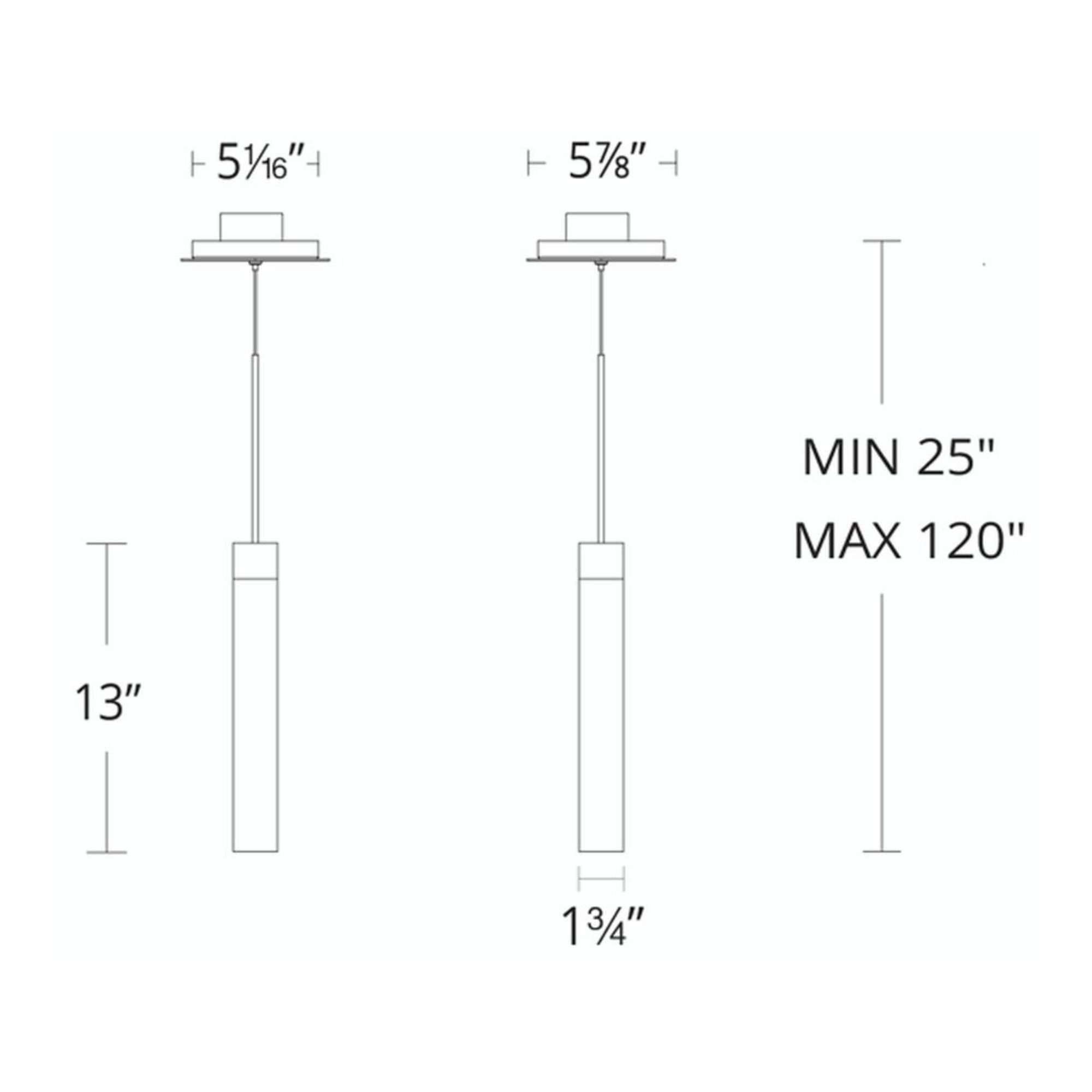 Minx 13" LED Mini Pendant, Antique Nickel Finish - Bees Lighting