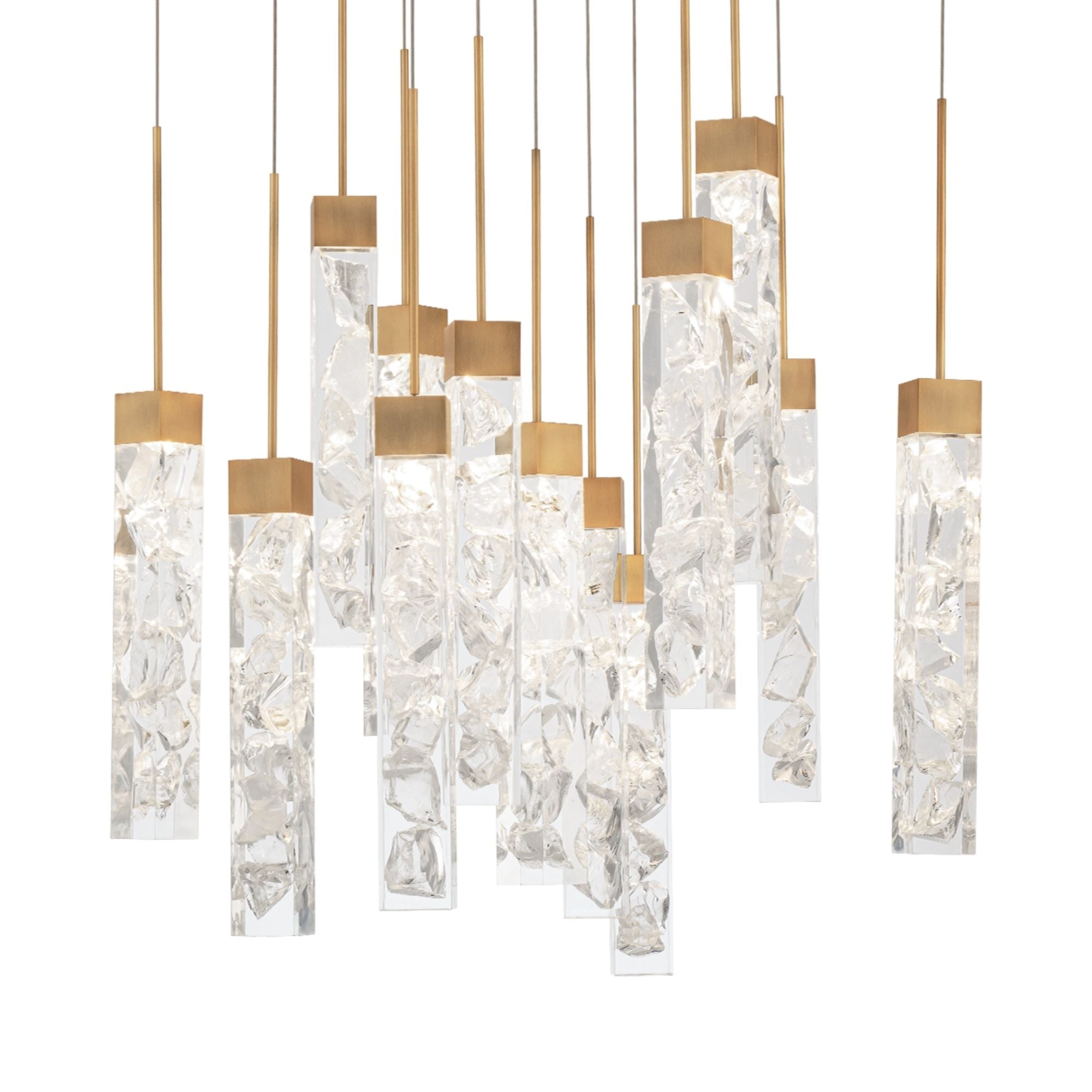 Minx 20" LED Pendant, Aged Brass Finish