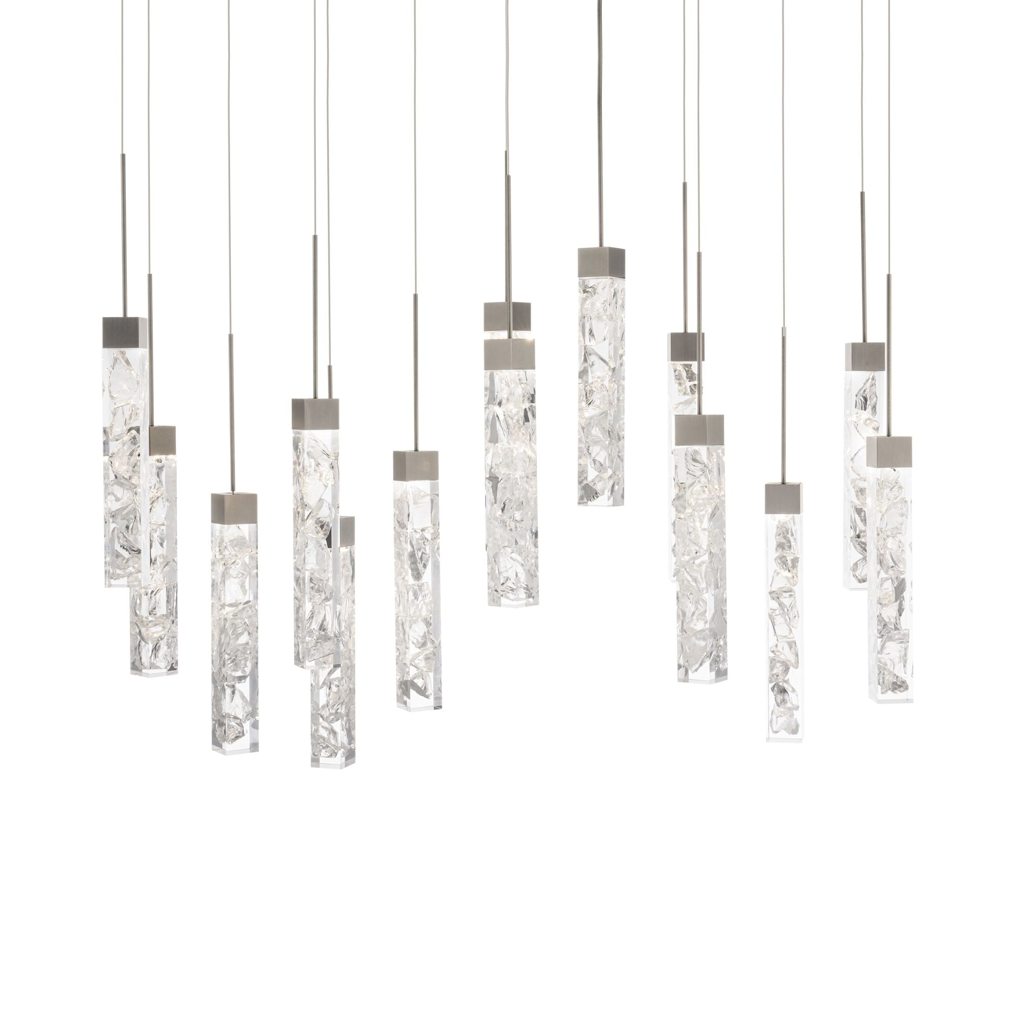 Minx 40" LED Linear Pendant, Antique Nickel Finish