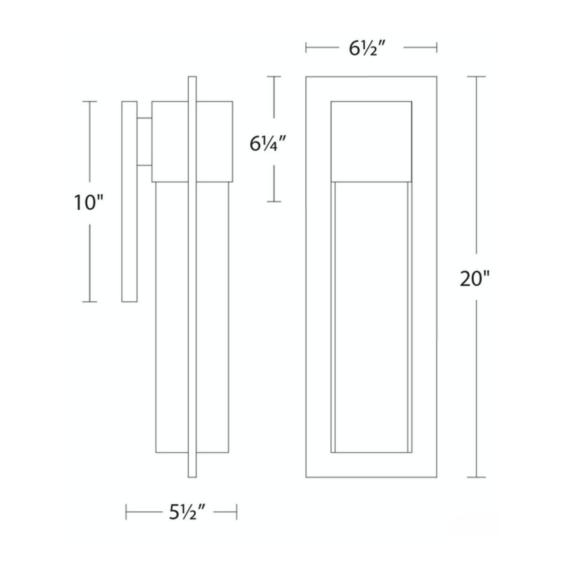 Mist 20" LED Outdoor Wall Sconce, Black Finish - Bees Lighting