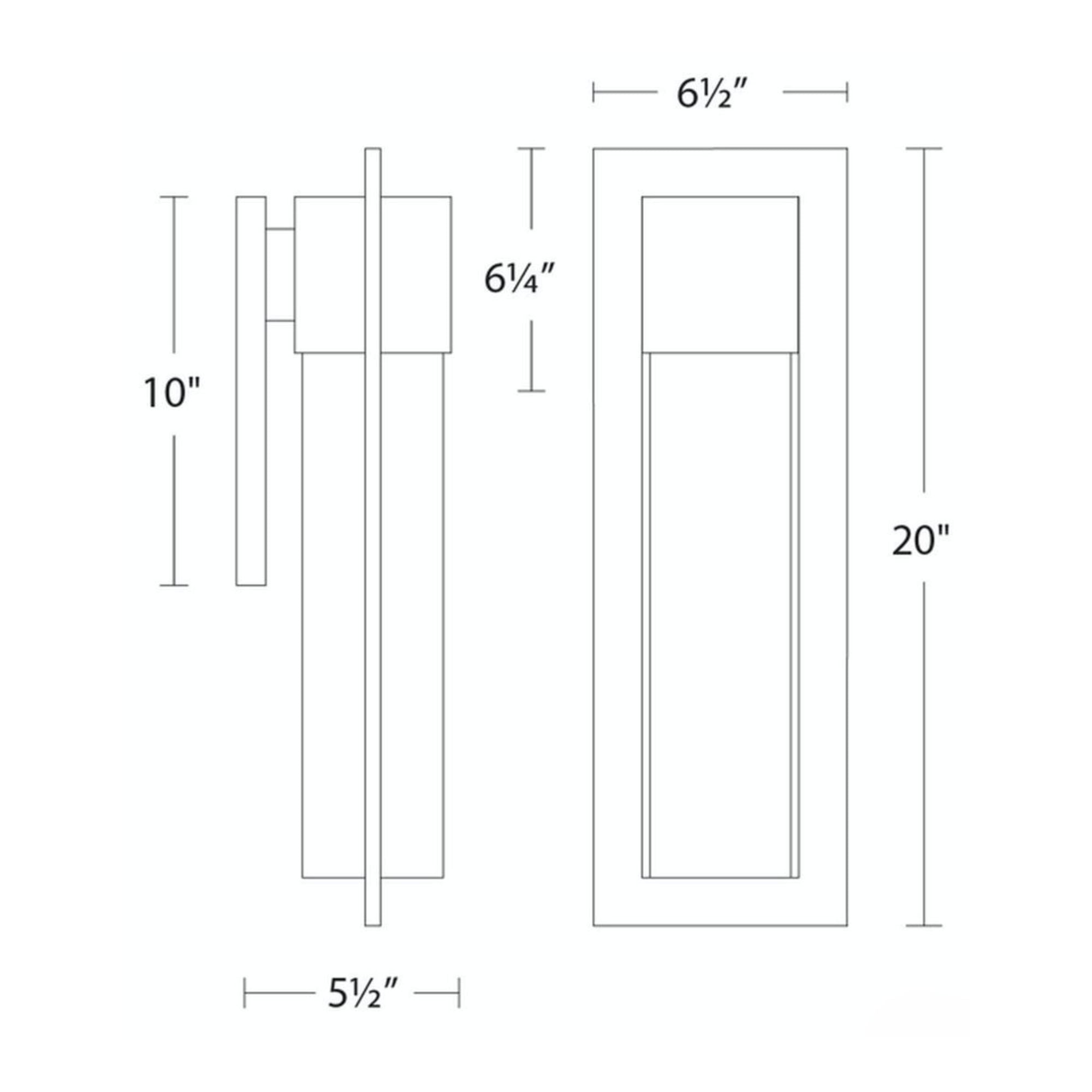 Mist 20" LED Outdoor Wall Sconce, Black Finish - Bees Lighting
