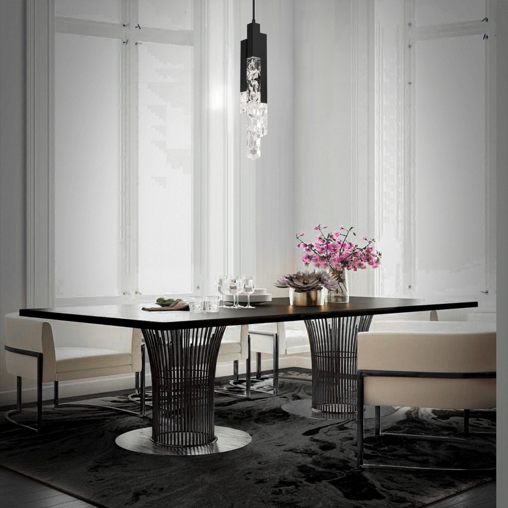 Montage 32" LED Pendant Light, Black Finish