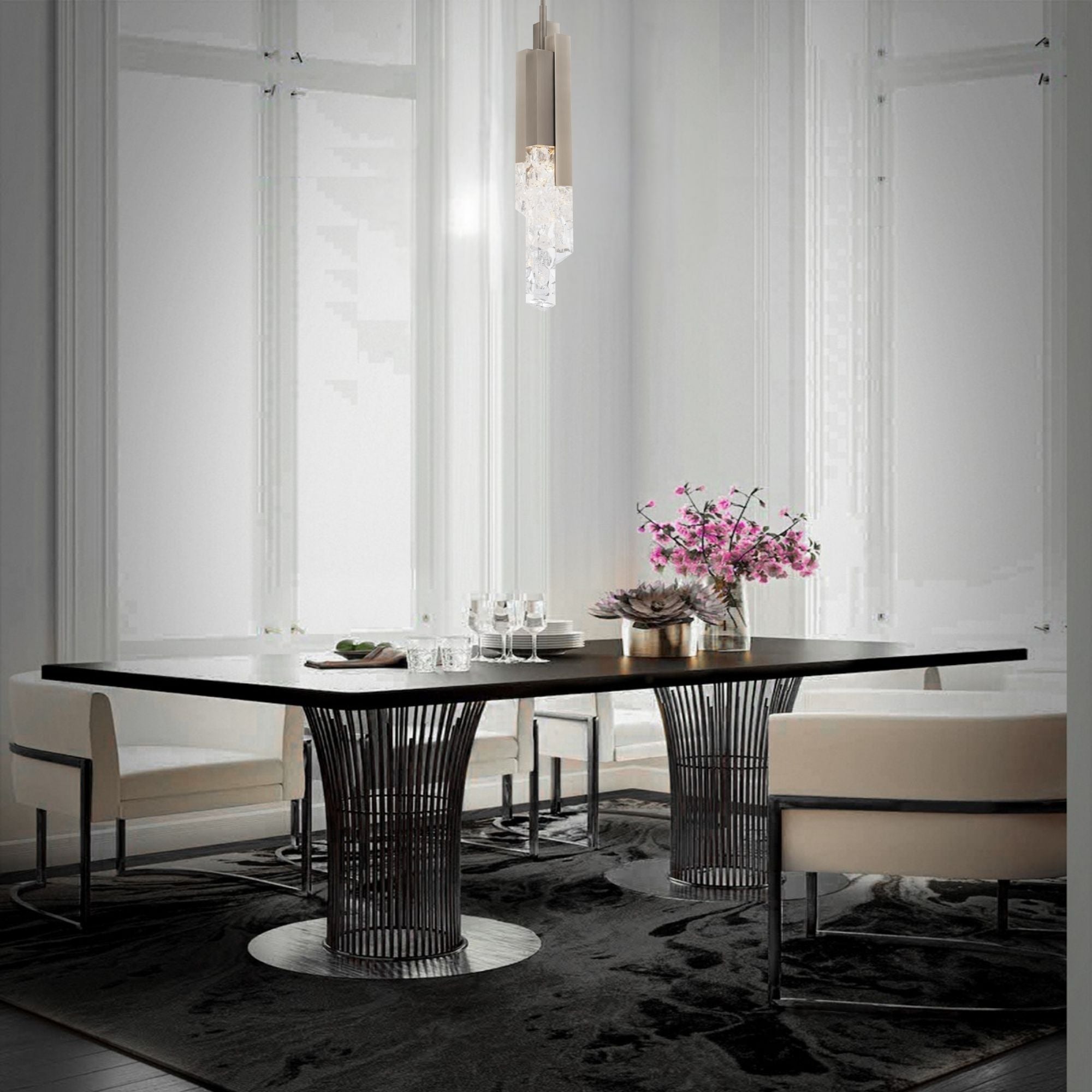 Montage 32" LED Pendant Light, Brushed Nickel Finish