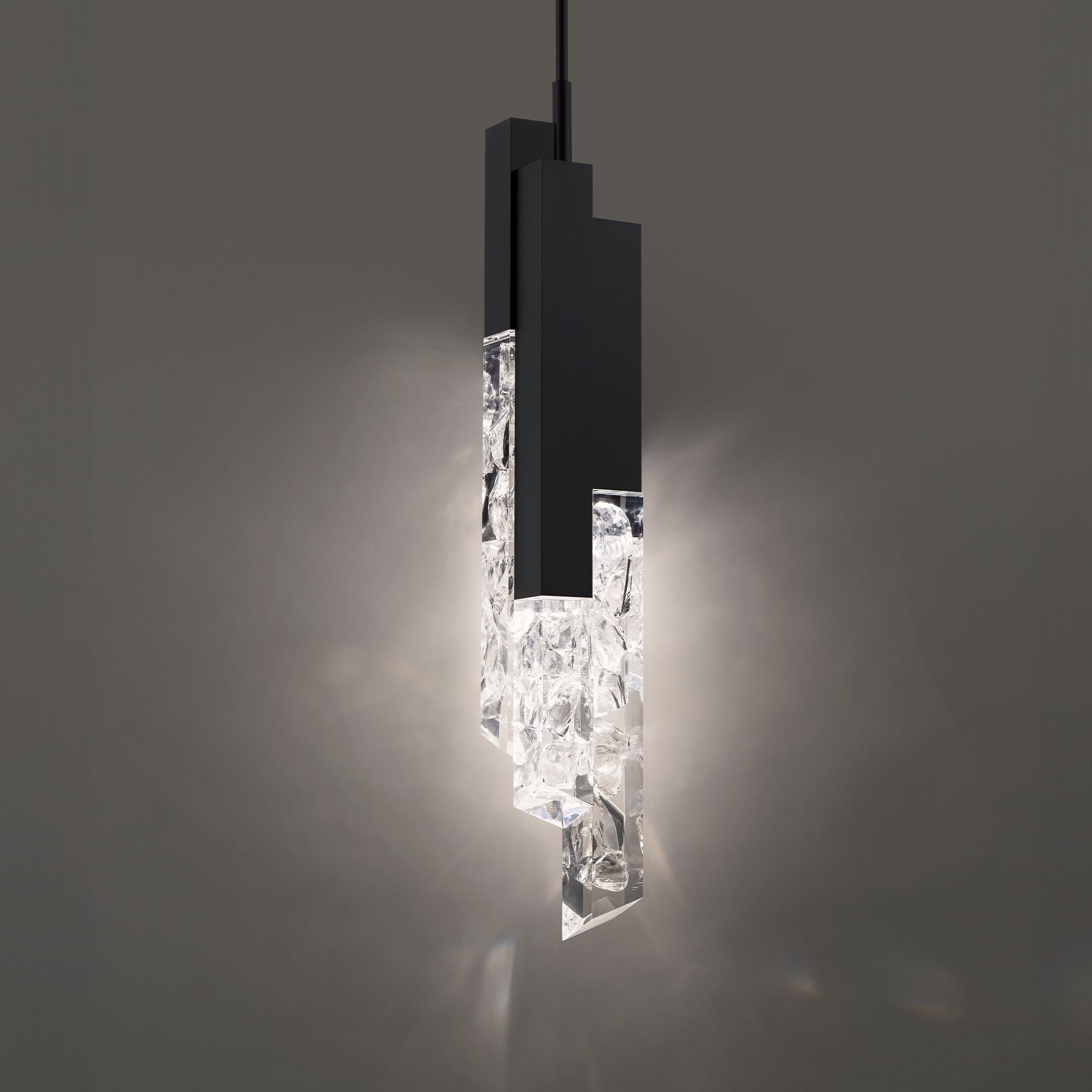 Montage 32" LED Mini Pendant, Black Finish - Bees Lighting