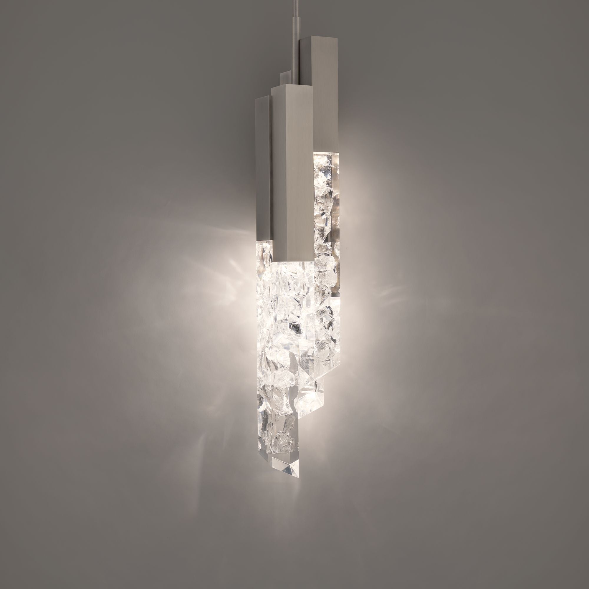 Montage 32" LED Mini Pendant, Brushed Nickel Finish - Bees Lighting