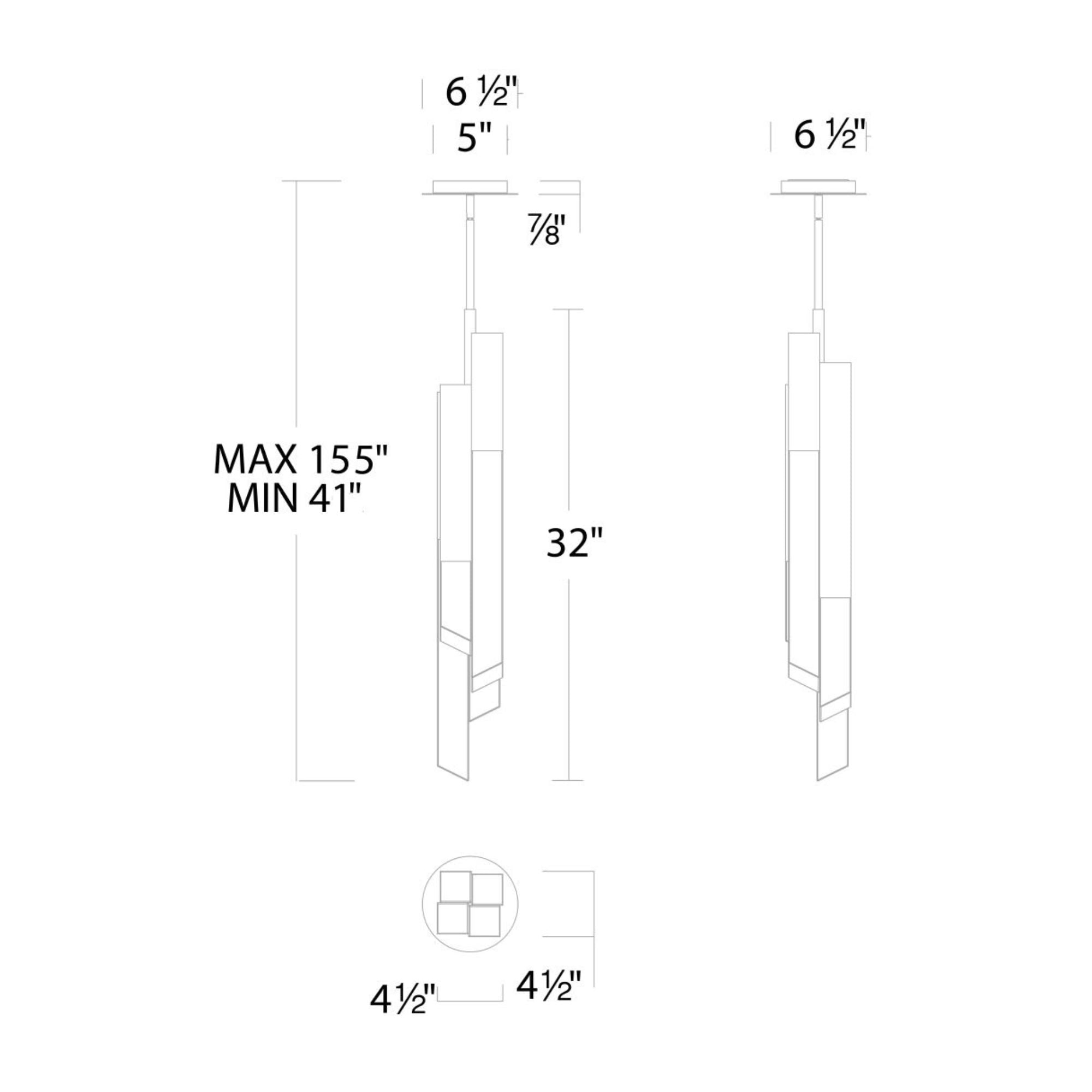 Montage 32" LED Mini Pendant, Brushed Nickel Finish - Bees Lighting
