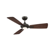 Mykonos 52" 3-Blade LED Ceiling Fan, Bronze with Dark Walnut Blades