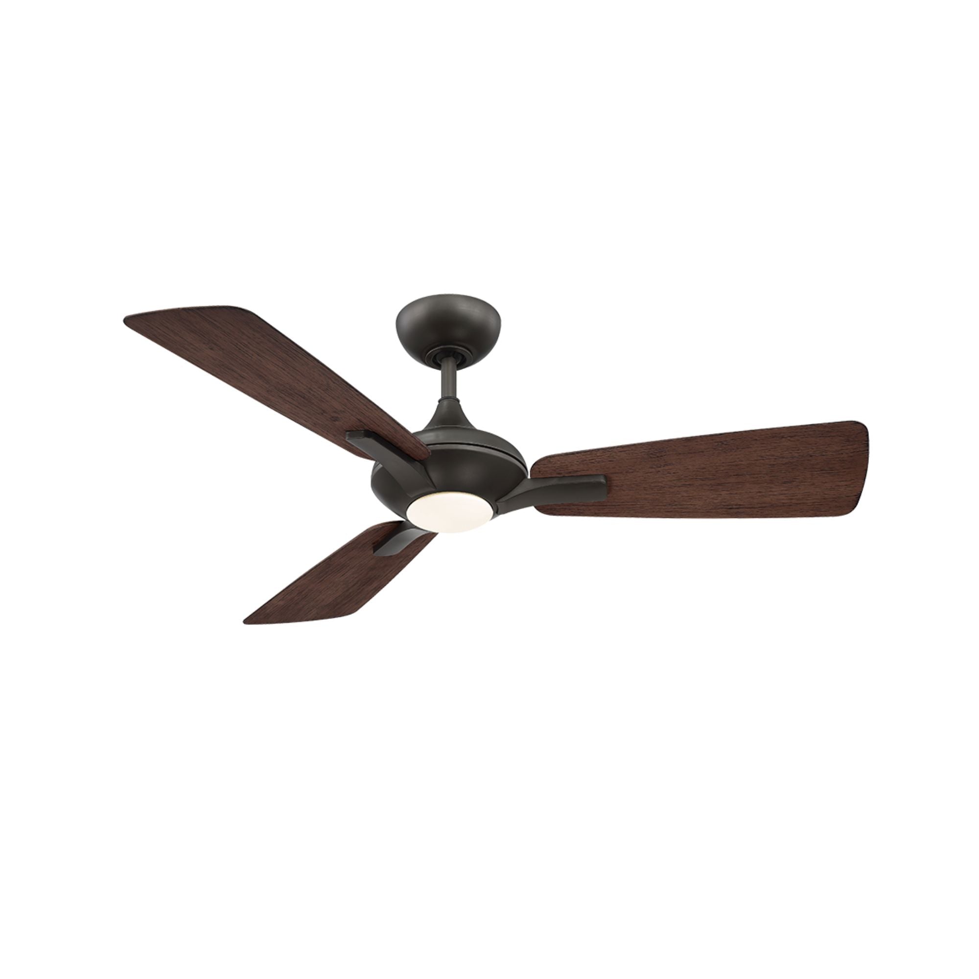 Mykonos 52" 3-Blade LED Ceiling Fan, Bronze with Dark Walnut Blades