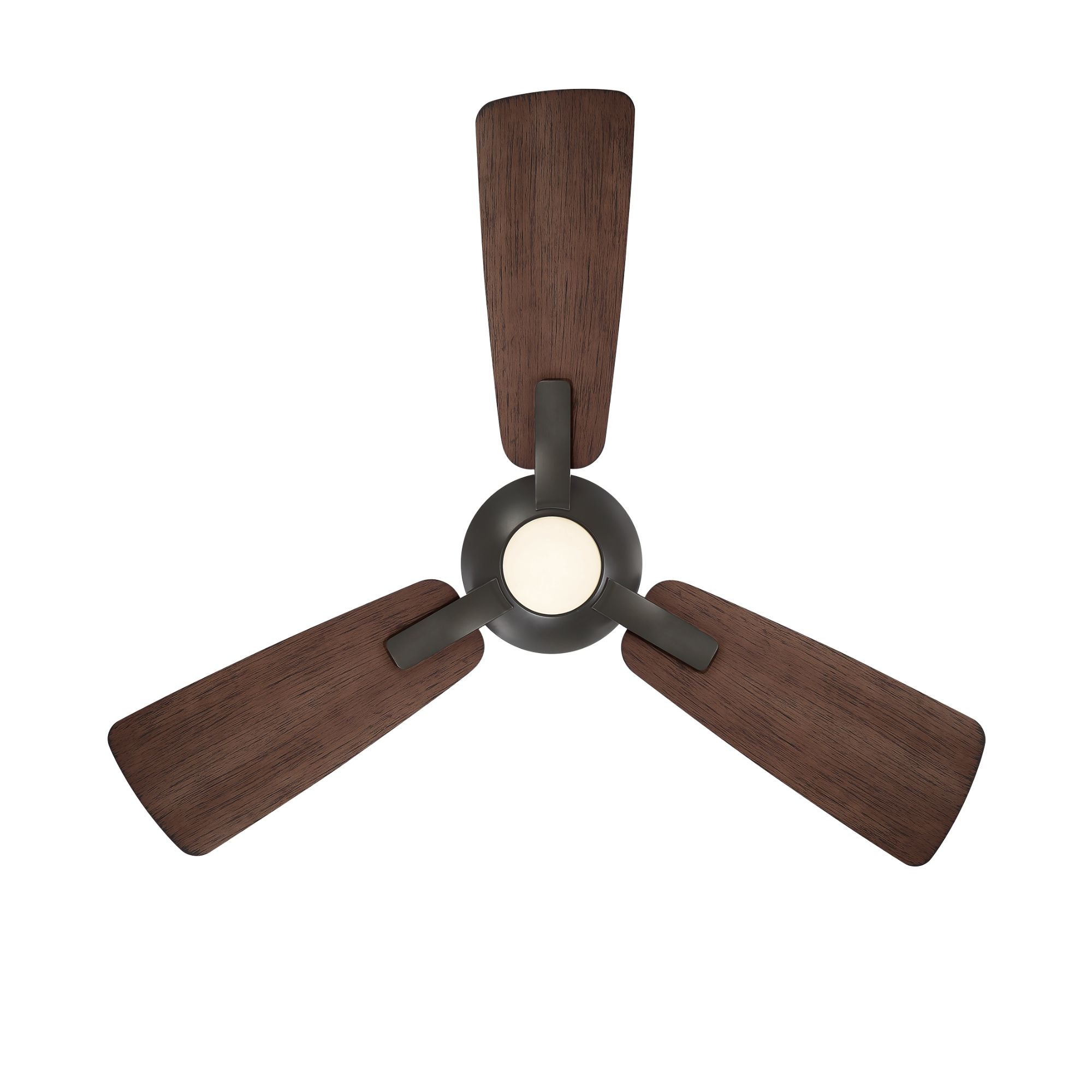 Mykonos 52" 3-Blade LED Ceiling Fan, Bronze with Dark Walnut Blades
