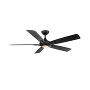 Mykonos 60" 5-Blade LED Ceiling Fan, Matte Black