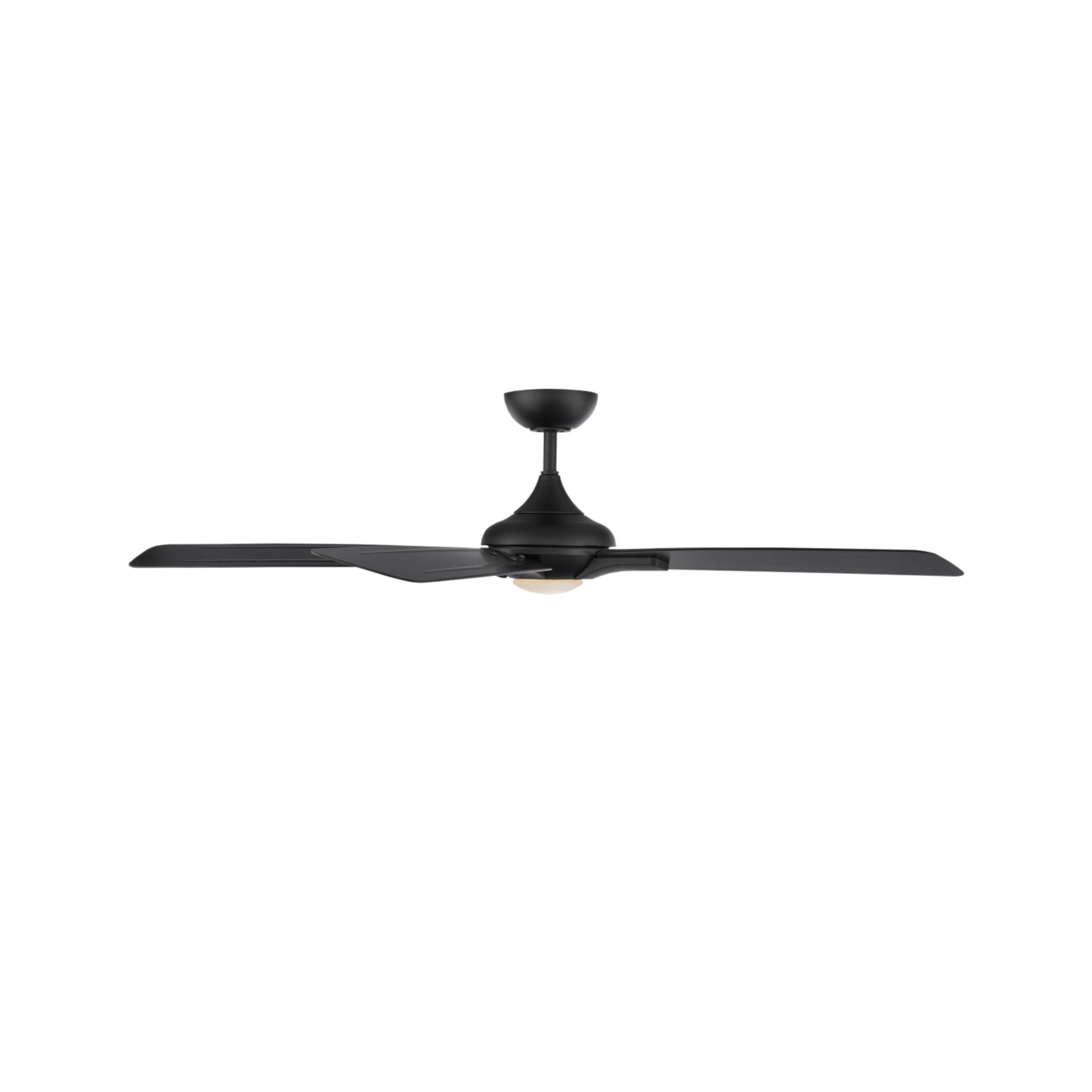 Mykonos 60" 5-Blade LED Ceiling Fan, Matte Black