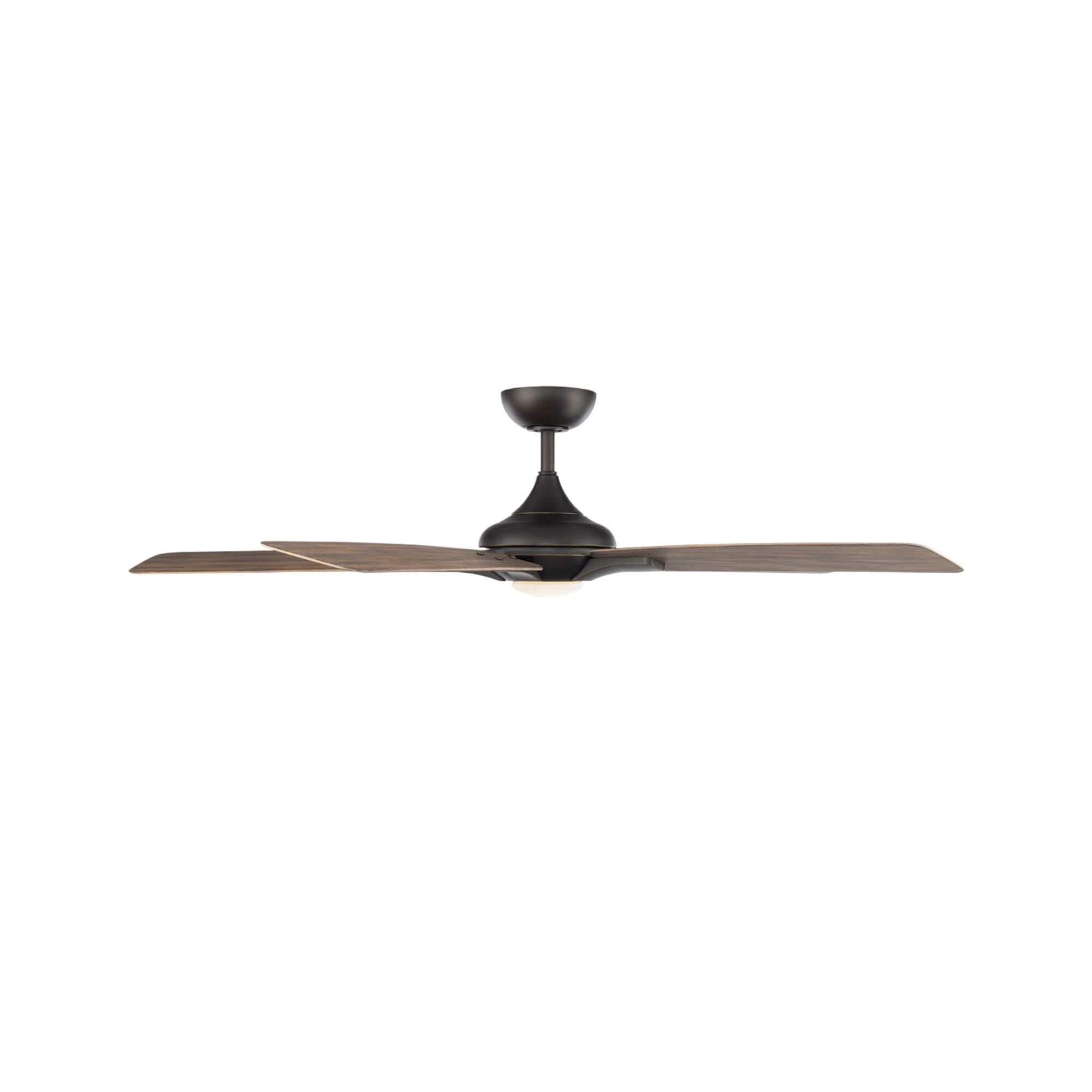 Mykonos 60" 5-Blade LED Ceiling Fan, Bronze with Barn Wood Blades