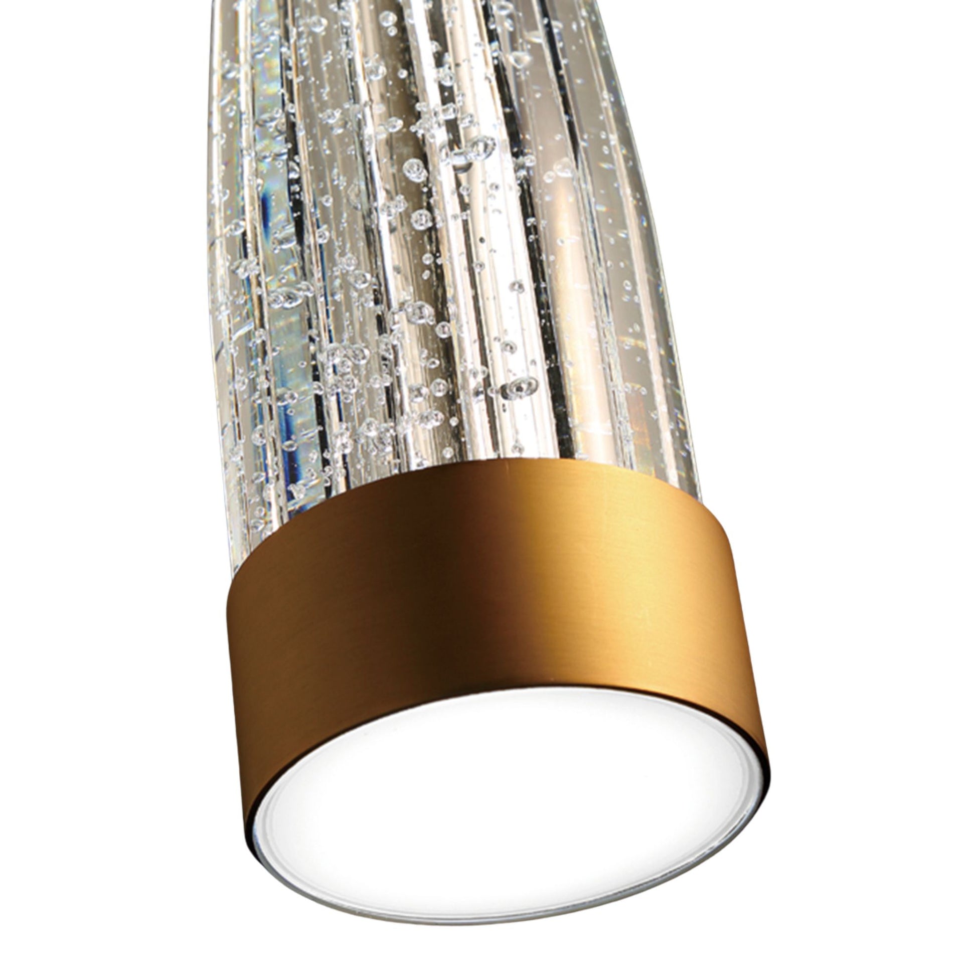 Mystic 12" LED Mini Pendant, Aged Brass Finish - Bees Lighting