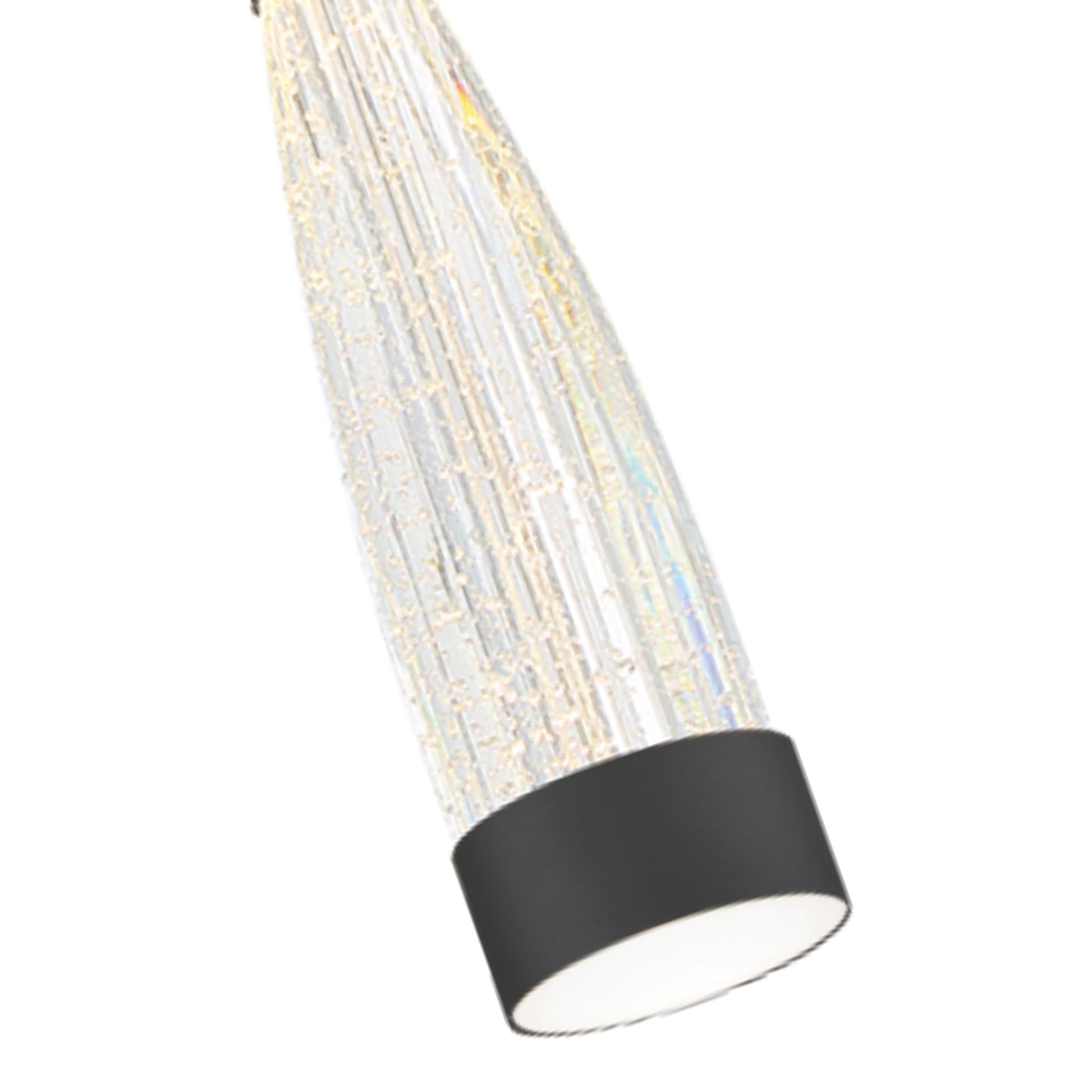 Mystic 12" LED Mini Pendant, Black Finish - Bees Lighting