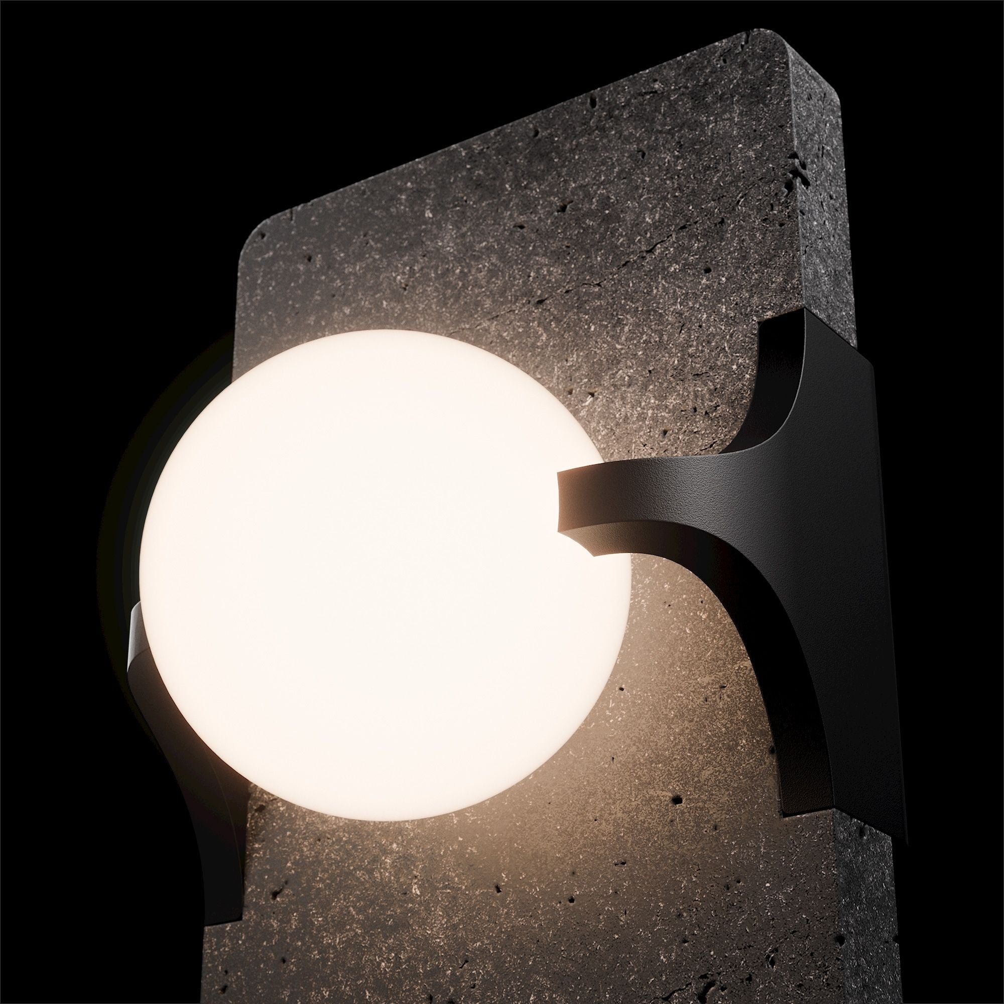 Modern Forms Okemo 14" LED Wall Sconce, 4CCT, Basalt Stone/Black Finish