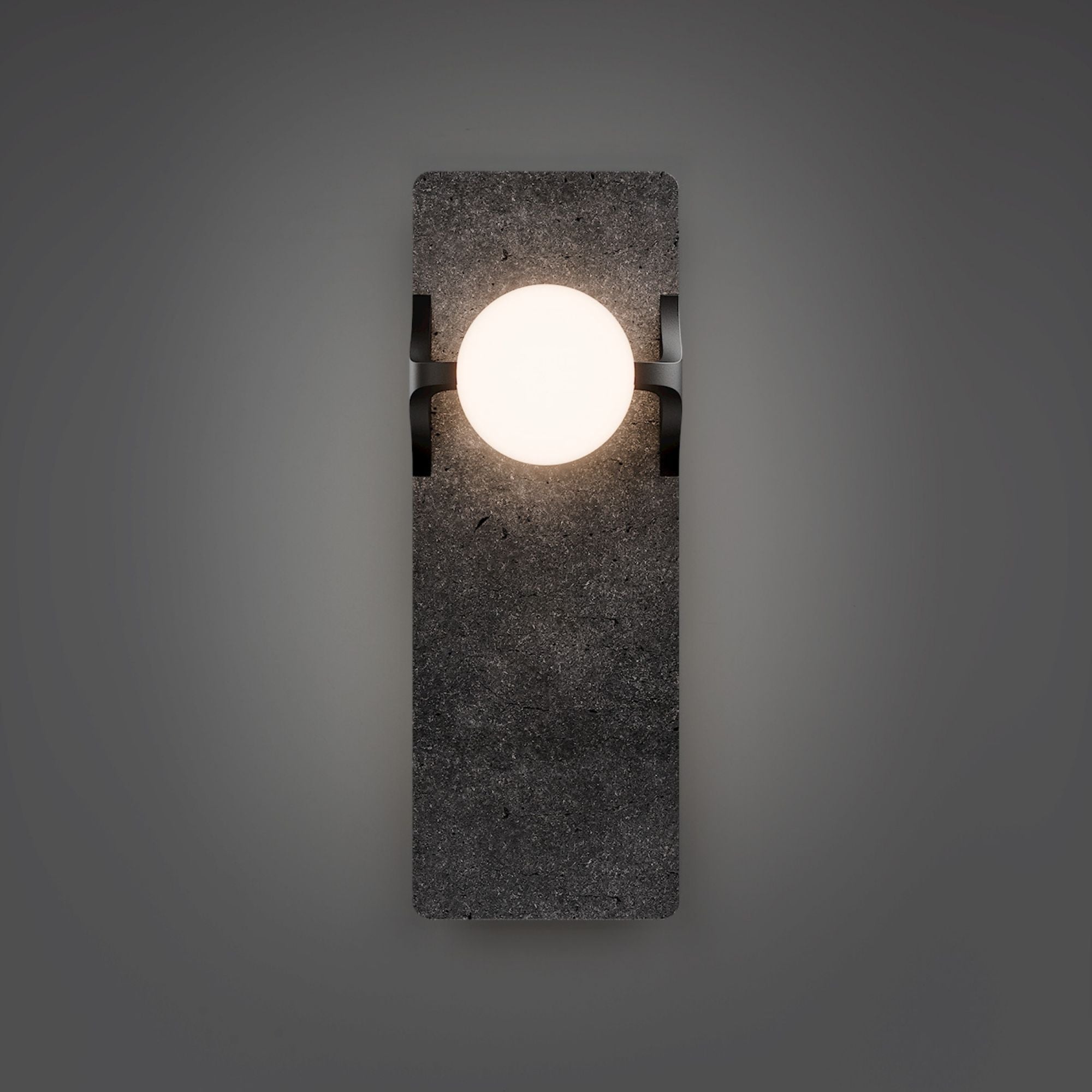 Modern Forms Okemo 14" LED Wall Sconce, 4CCT, Basalt Stone/Black Finish