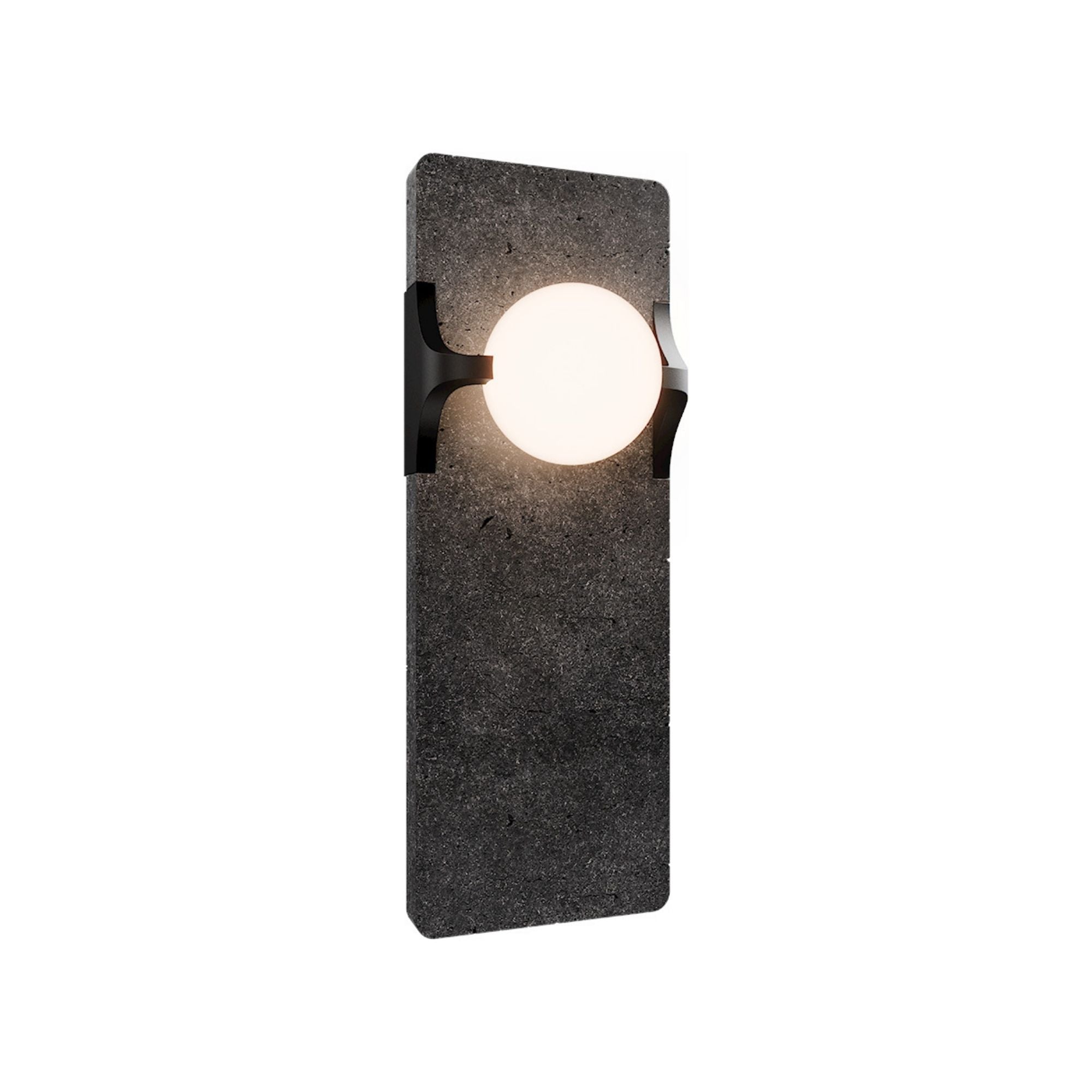 Modern Forms Okemo 14" LED Wall Sconce, 4CCT, Basalt Stone/Black Finish