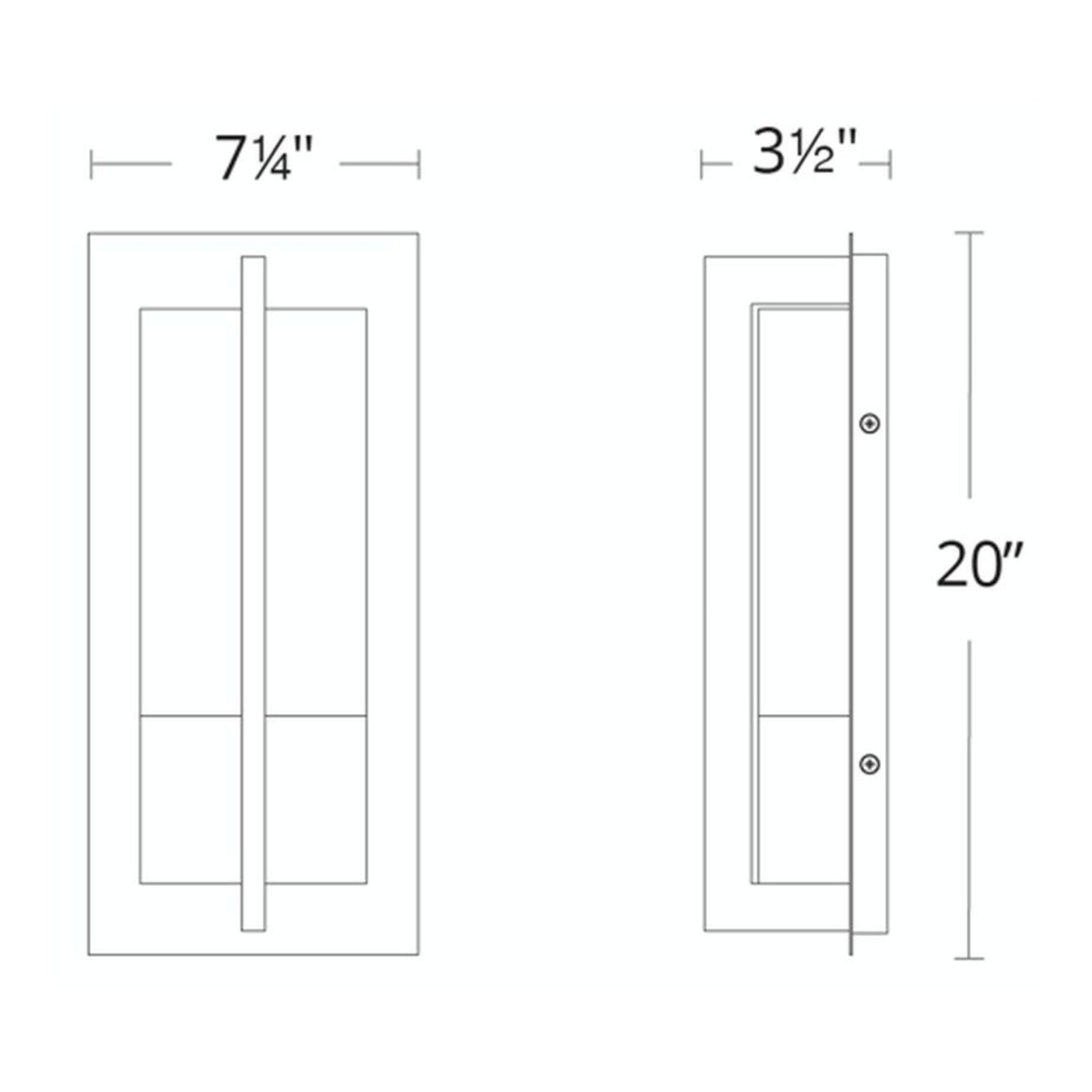 Omni 20" LED Outdoor Wall Sconce, Bronze Finish - Bees Lighting