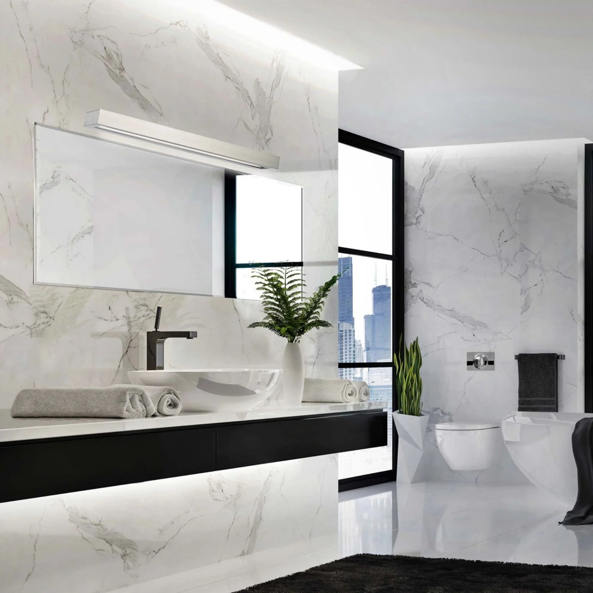 Open Bar 27" LED Bath & Vanity Light, 3000K, Brushed Nickel Finish