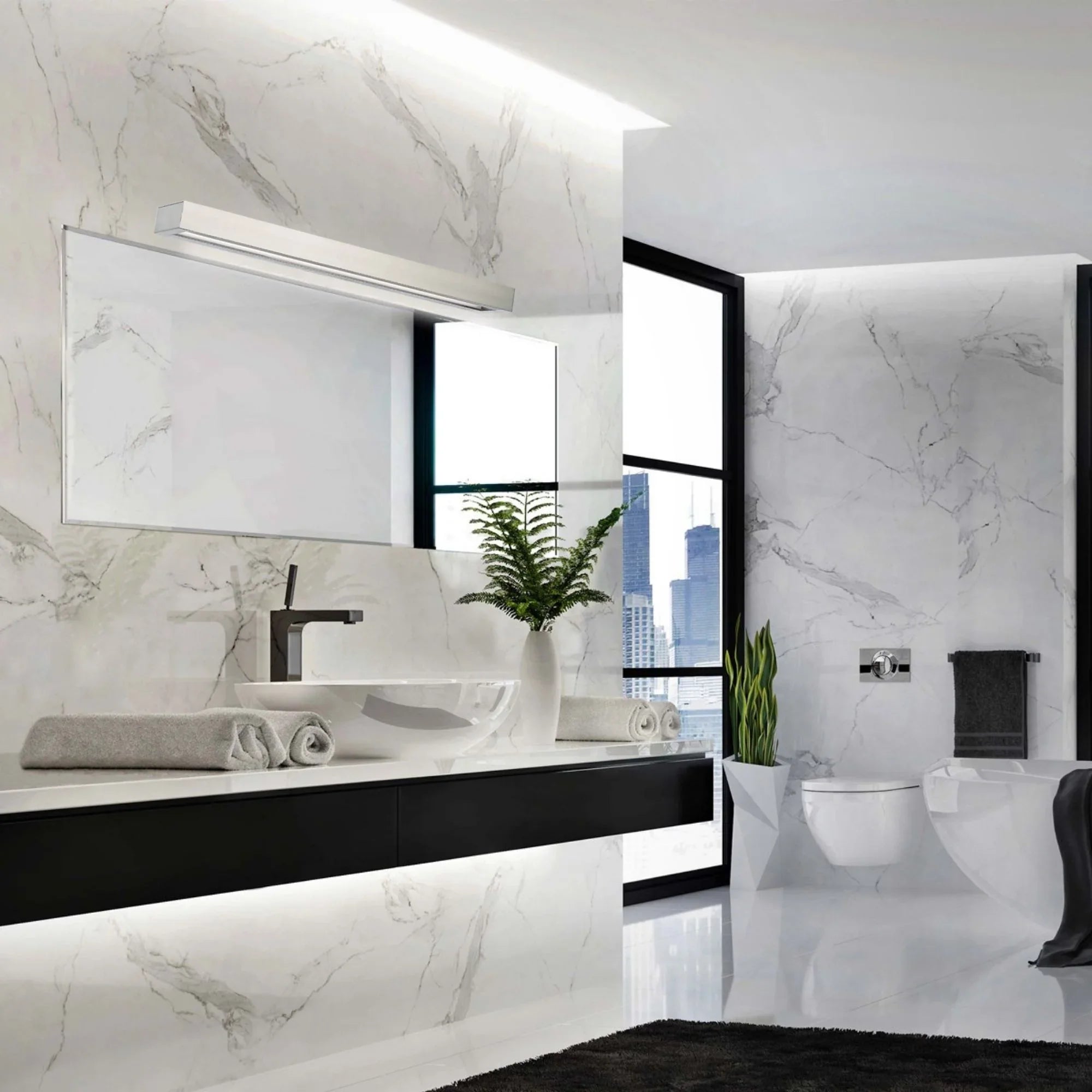 Open Bar 27" LED Bath & Vanity Light, 3500K, Brushed Nickel Finish