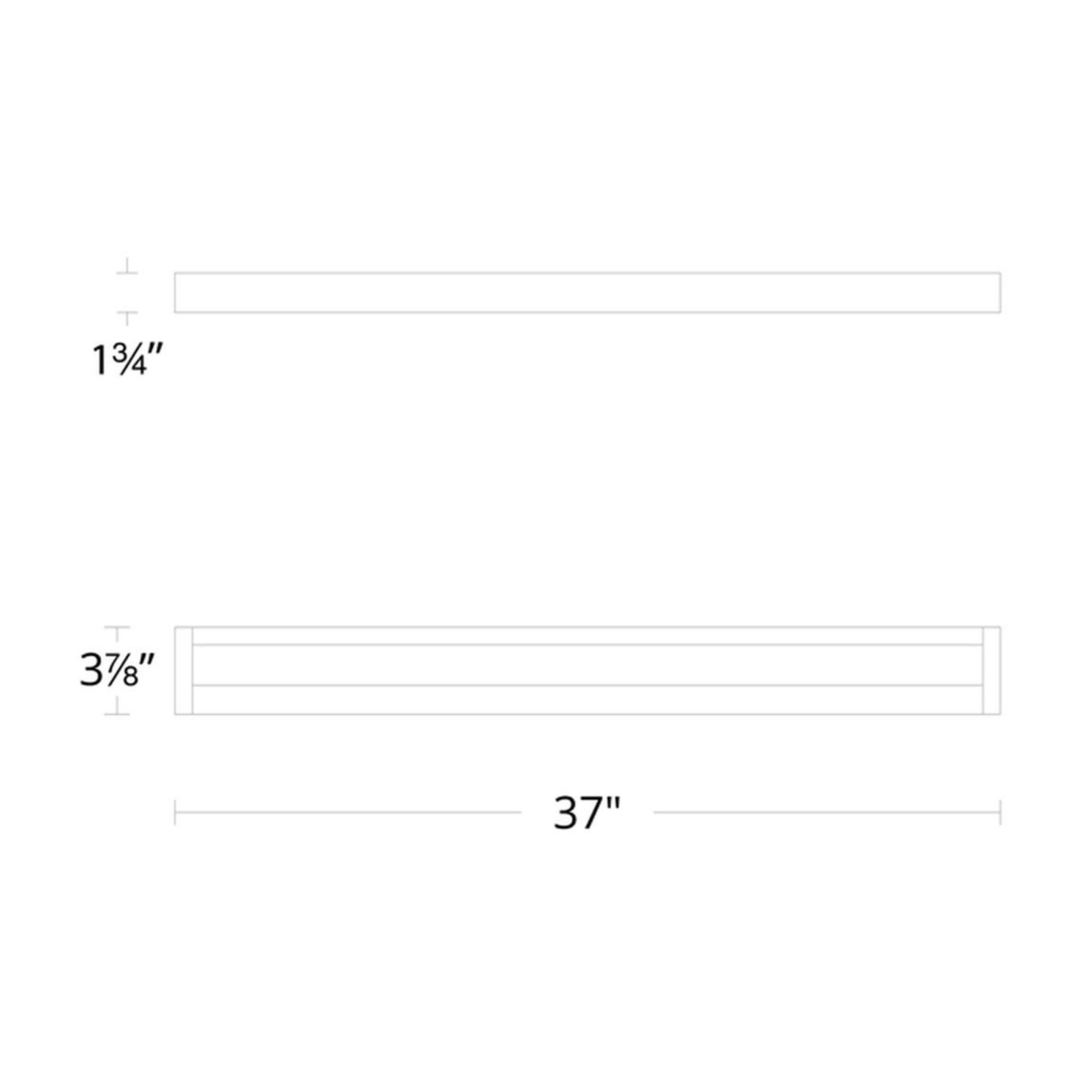 Open Bar 37" LED Bath & Vanity Light, 2700K, Black Finish