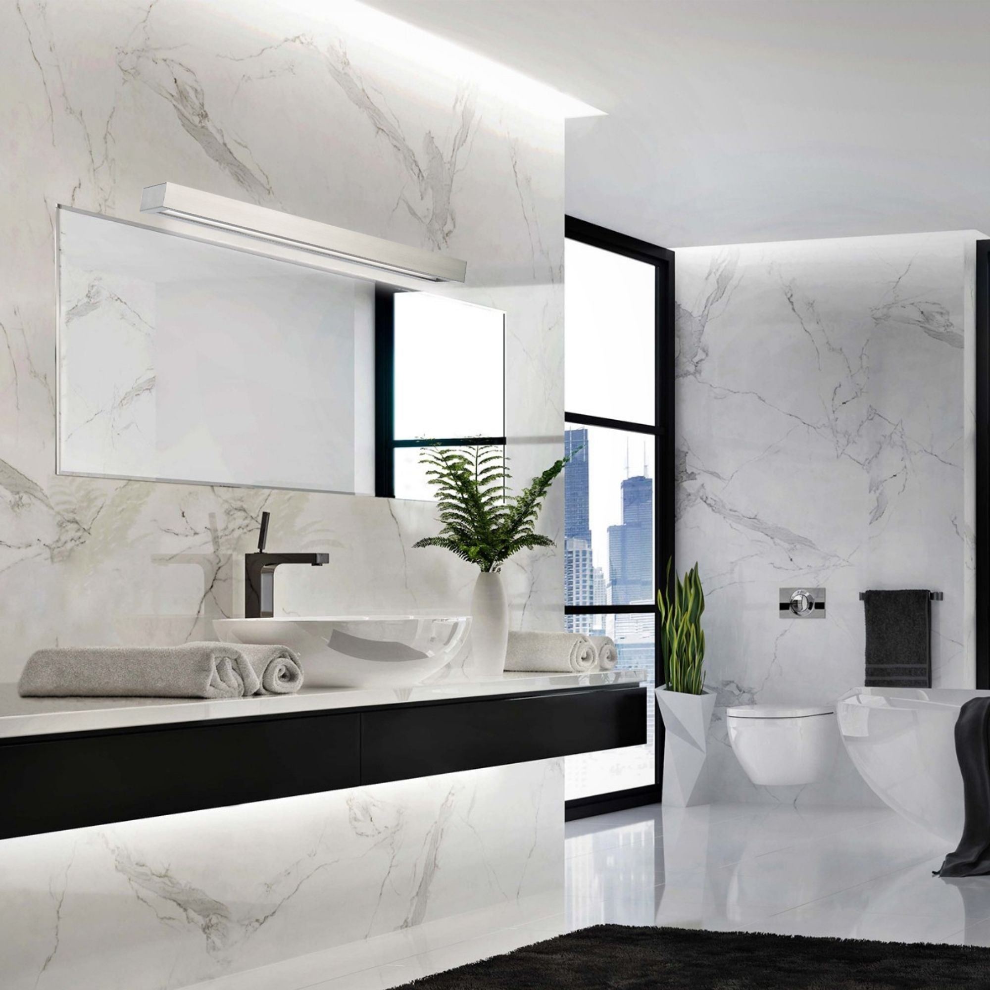 Open Bar 37" LED Bath & Vanity Light, 2700K, Brushed Nickel Finish