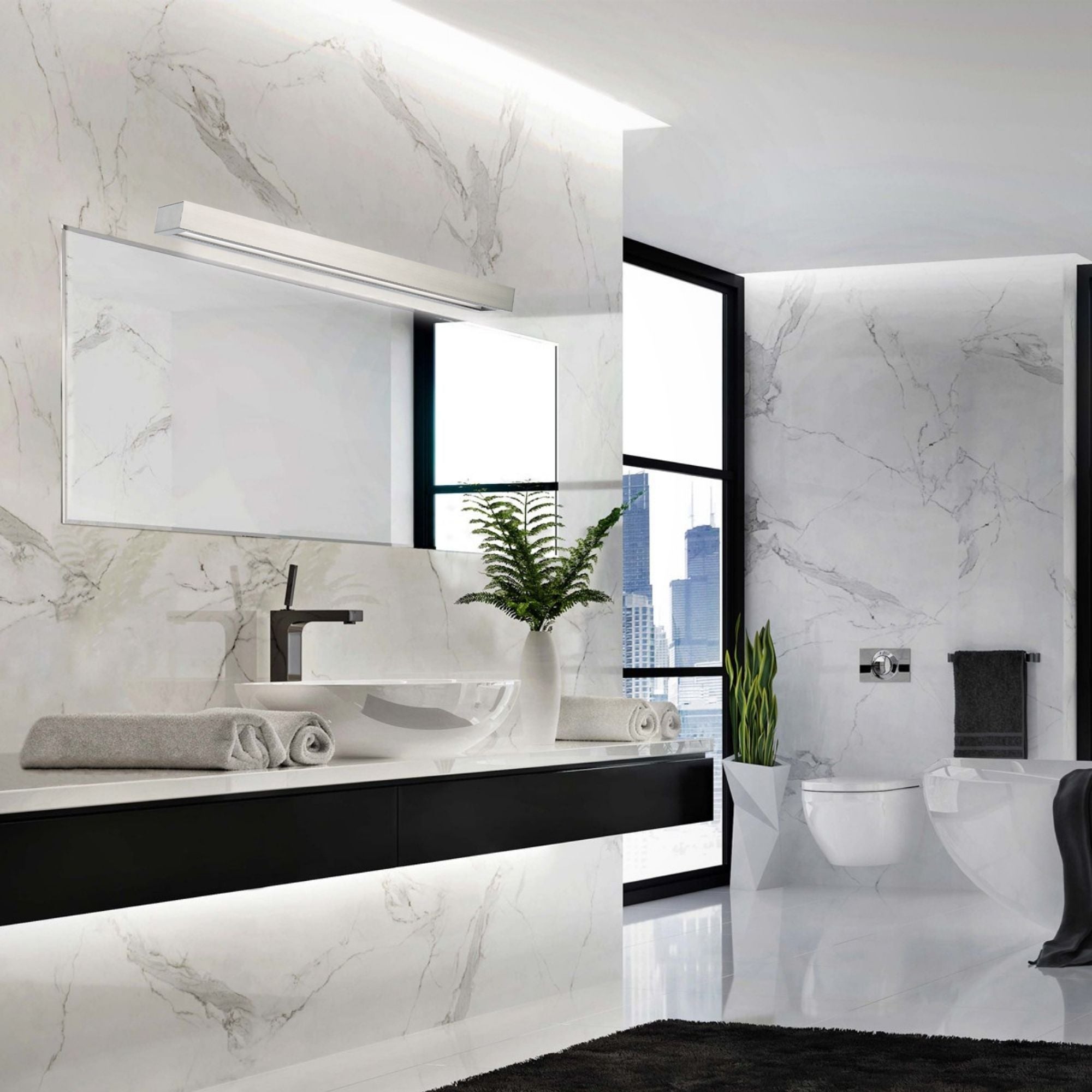 Open Bar 37" LED Bath & Vanity Light, 3500K, Brushed Nickel Finish