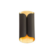 Opus 14" LED Wall Sconce, Bronze & Gold Leaf Finish