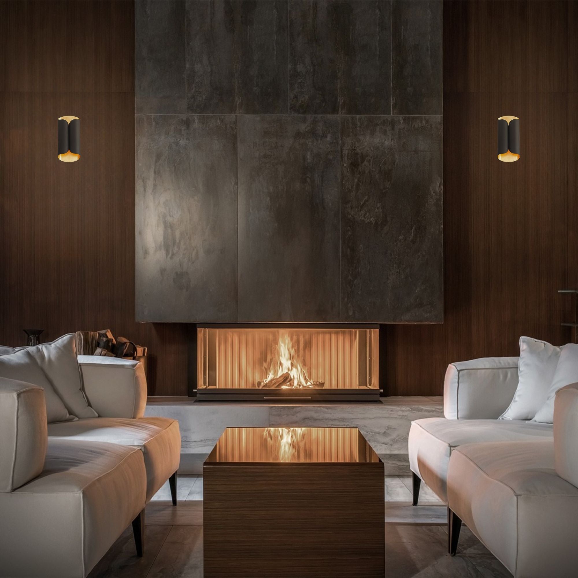 Opus 14" LED Wall Sconce, Bronze & Gold Leaf Finish
