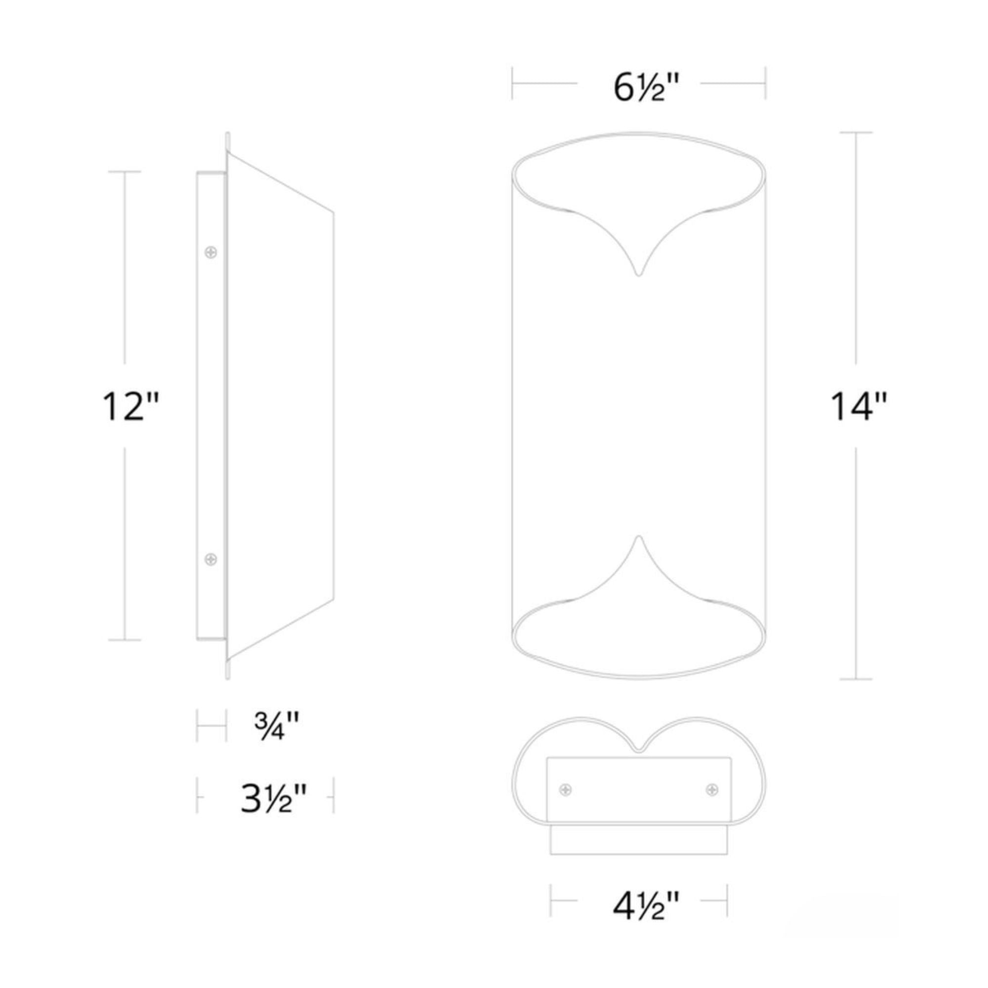 Opus 14" LED Wall Sconce, Bronze & Gold Leaf Finish