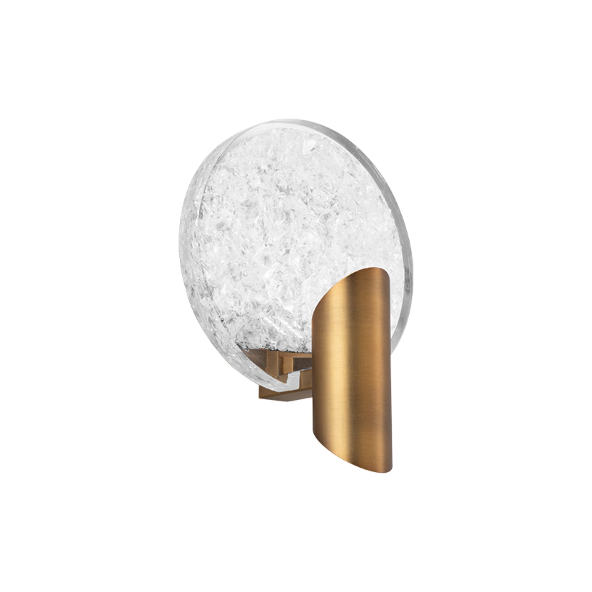 Oracle 9" LED Wall Sconce, Aged Brass Finish