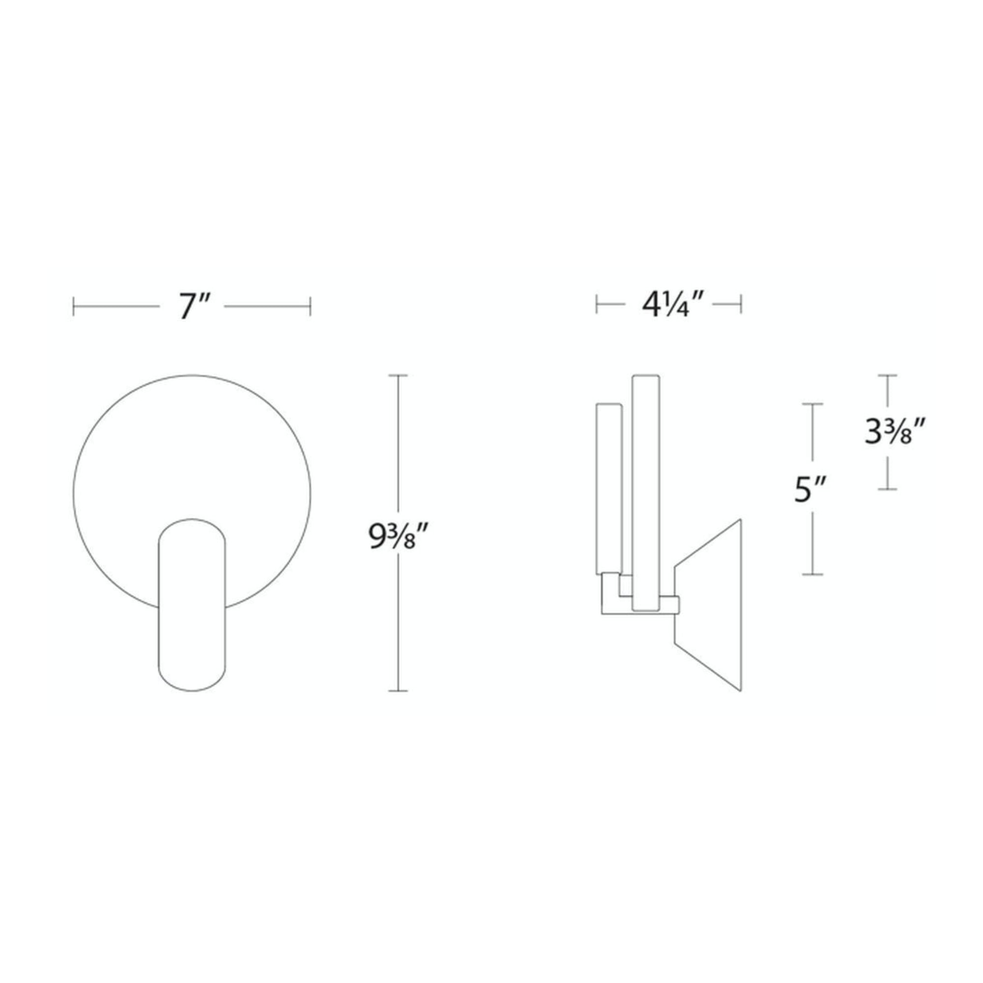 Oracle 9" LED Wall Sconce, Aged Brass Finish