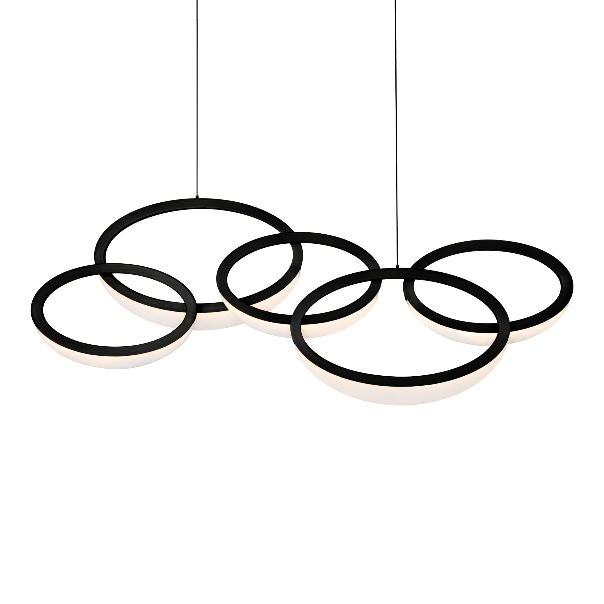 Orion 46" LED Chandelier, Black Finish