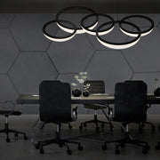 Modern Forms - Orion 46" LED Chandelier, Black Finish | Bees Lighting