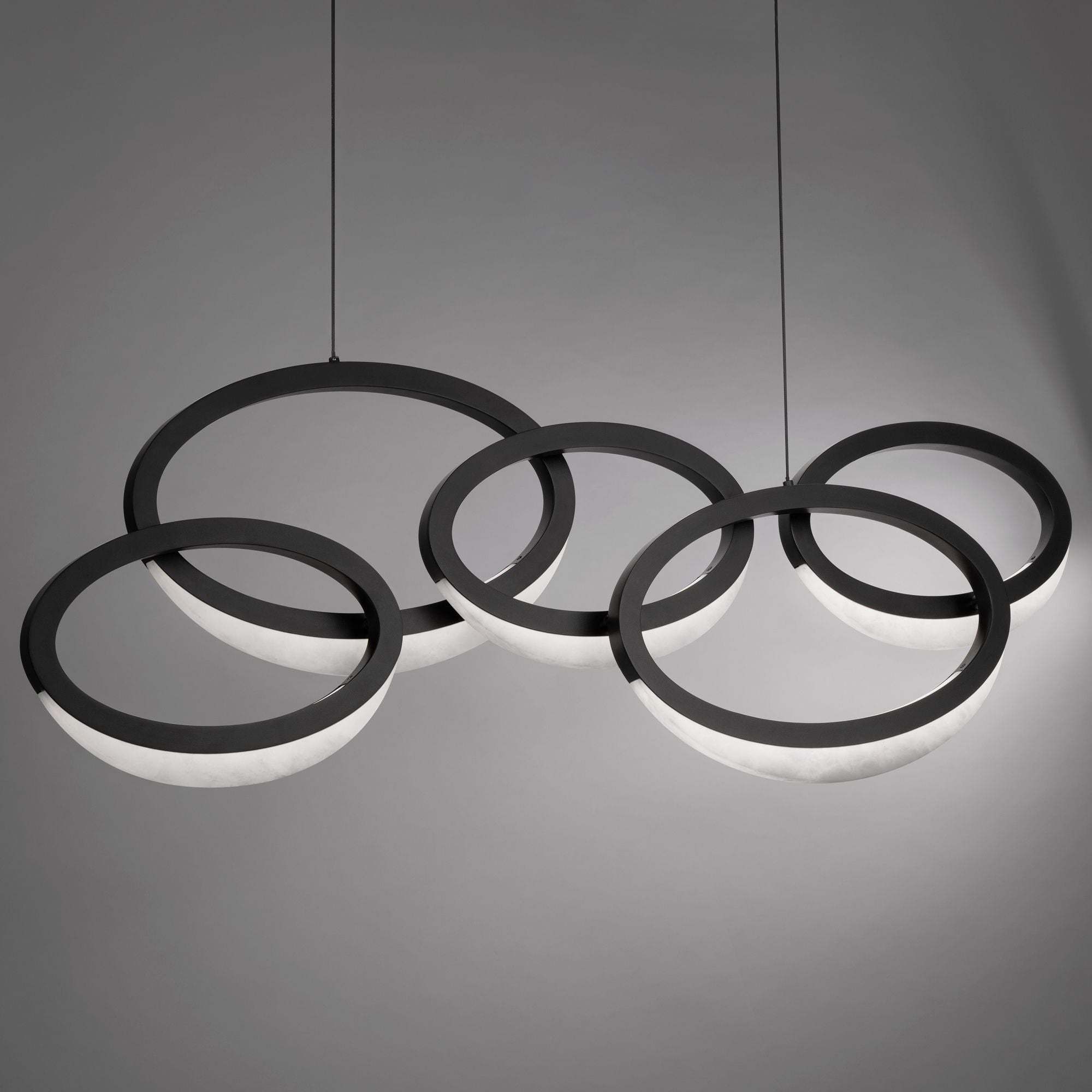Orion 46" LED Chandelier, Black Finish