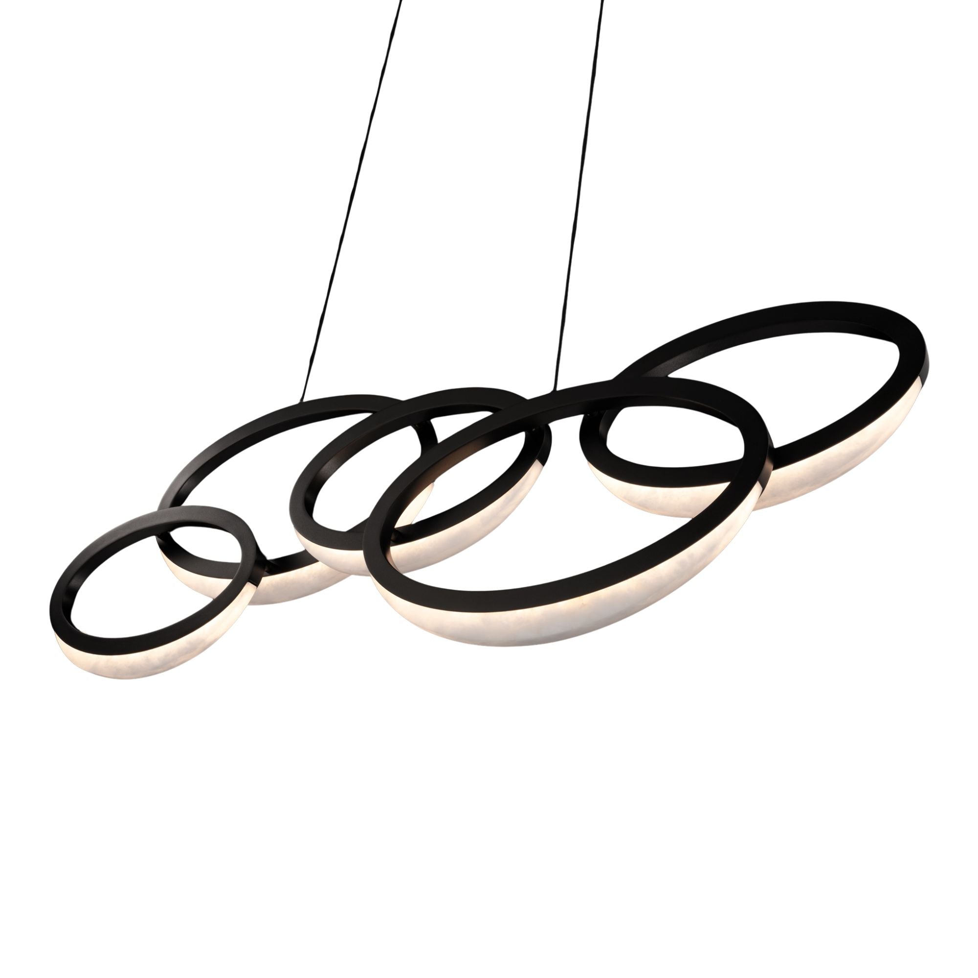Orion 46" LED Chandelier, Black Finish